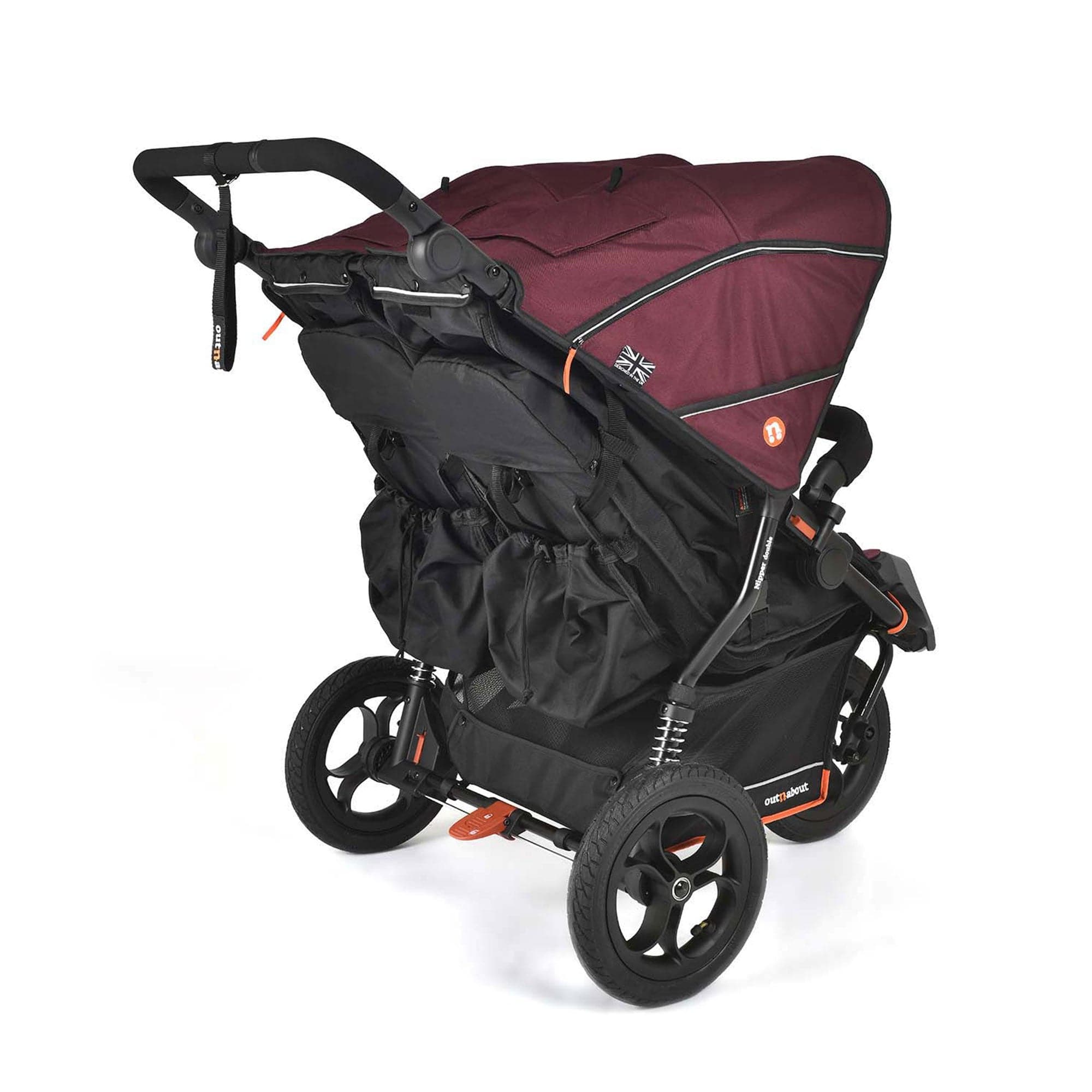 Out n About double buggies Out n About Double Nipper V6 - Brambleberry Red ONANIP-02BDYV6
