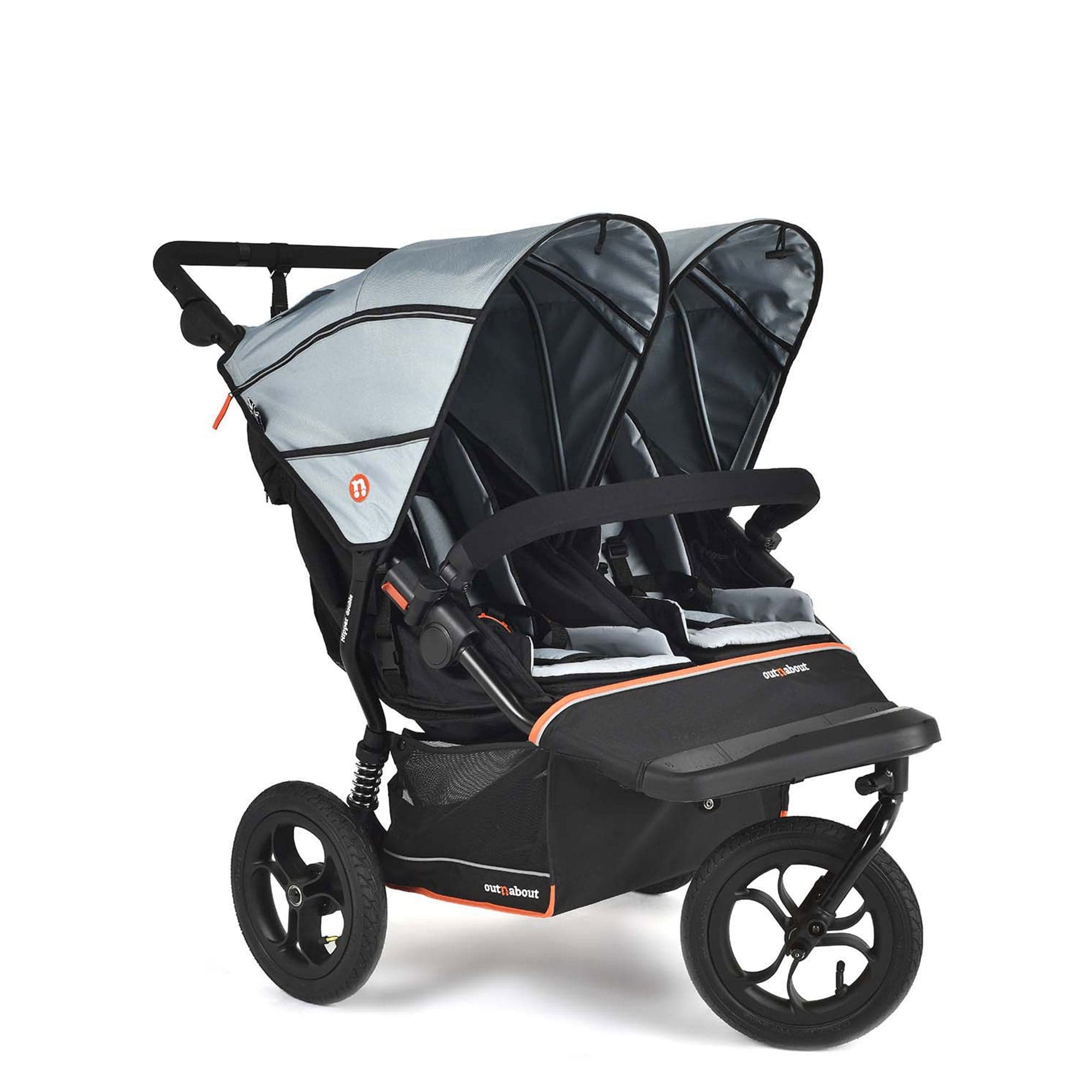 Out n About double buggies Out n About Double Nipper V6 - Rocksalt Grey ONANIP-02GRYV6
