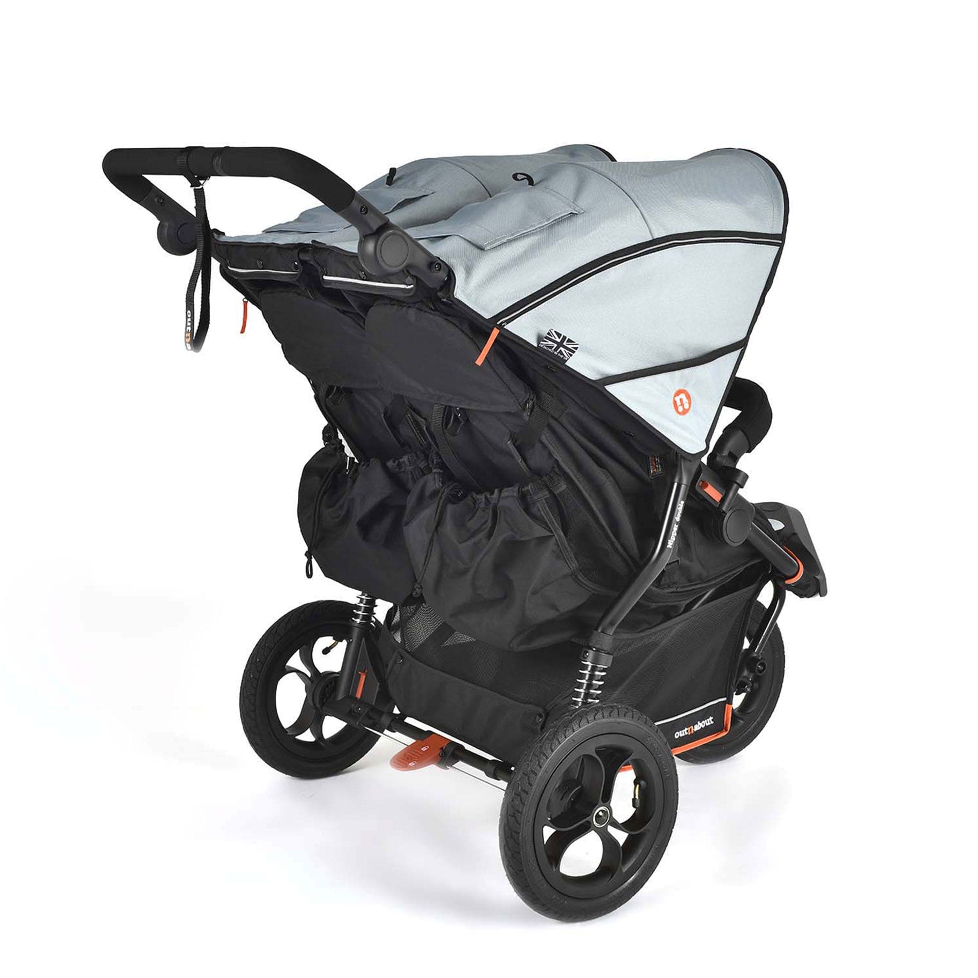 Out n About double buggies Out n About Double Nipper V6 - Rocksalt Grey ONANIP-02GRYV6