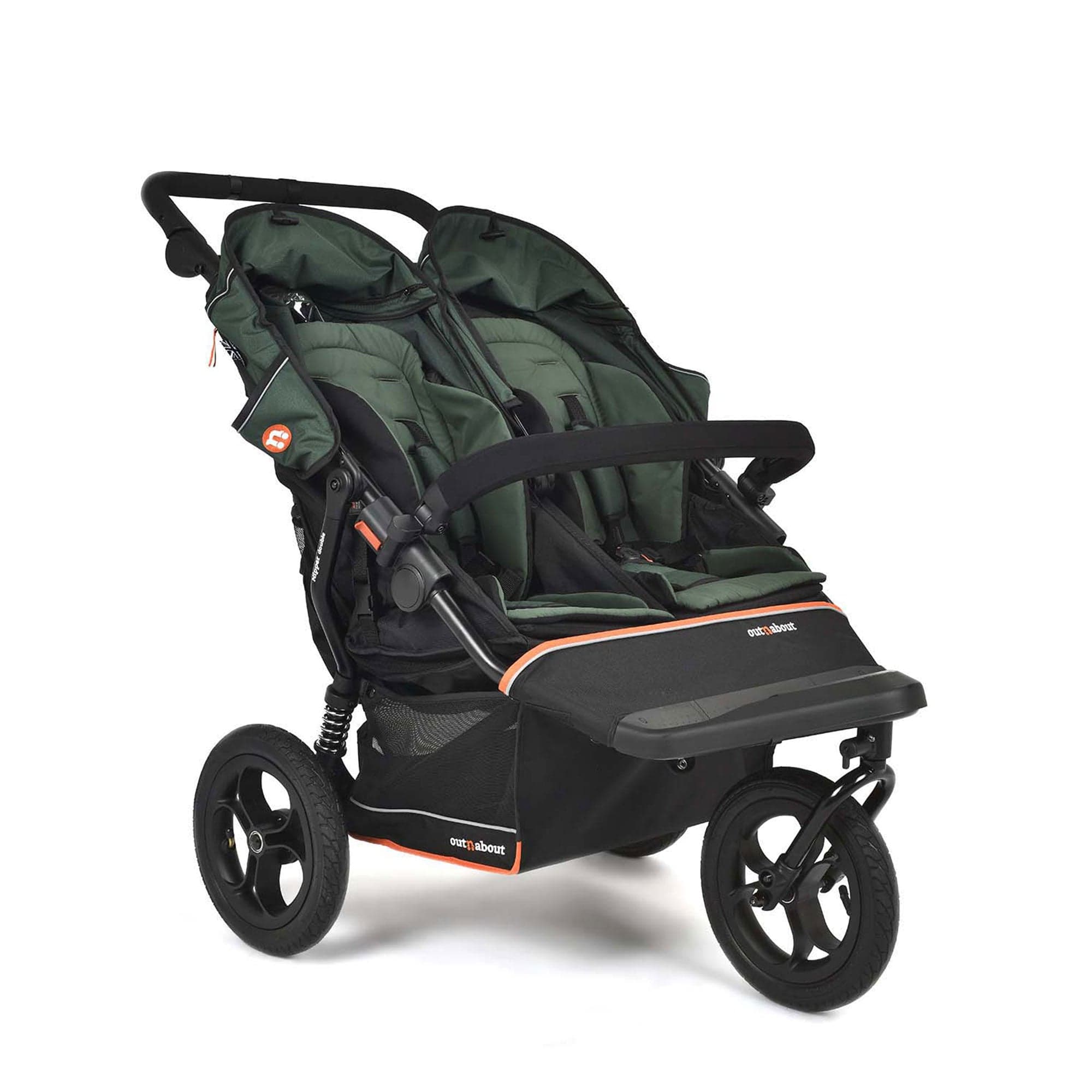 Out n About double buggies Out n About Double Nipper V6 - Sycamore Green ONANIP-02GRNV6