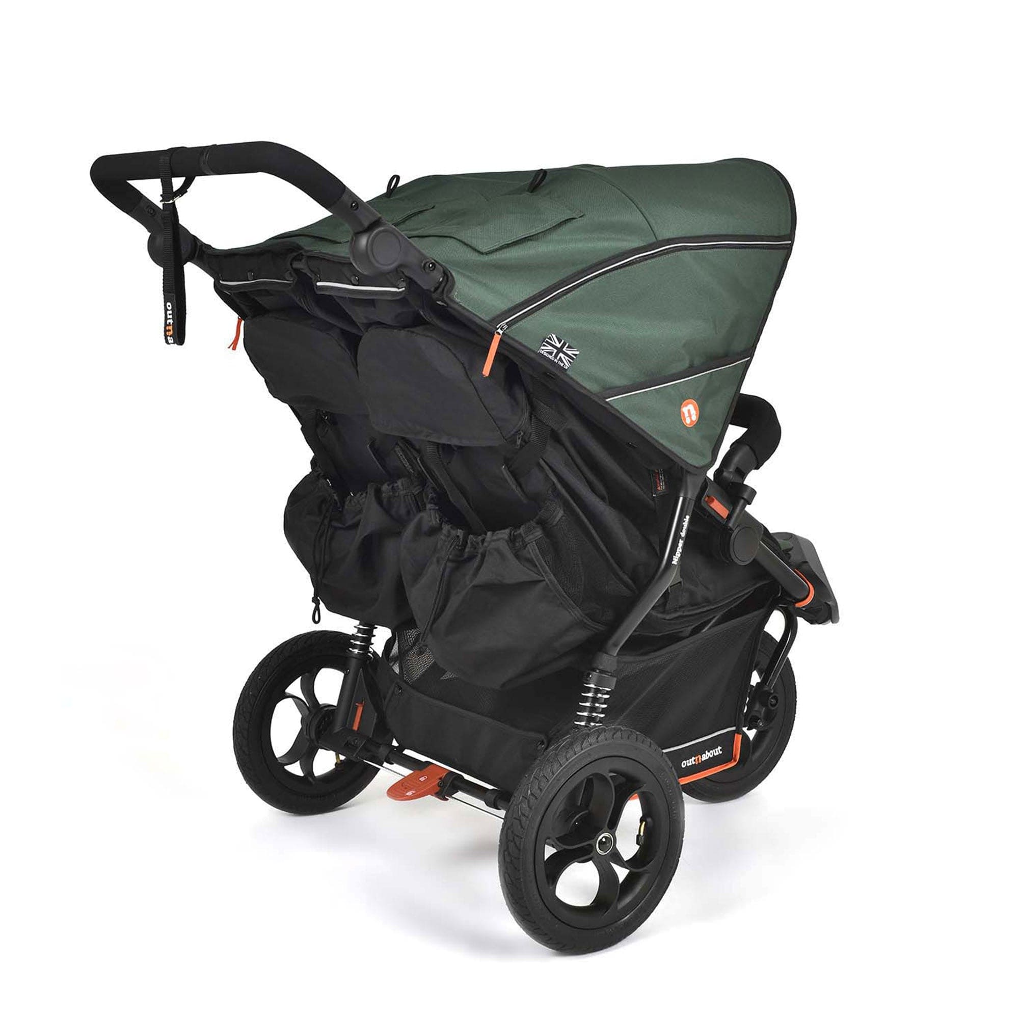 Out n About double buggies Out n About Double Nipper V6 - Sycamore Green ONANIP-02GRNV6