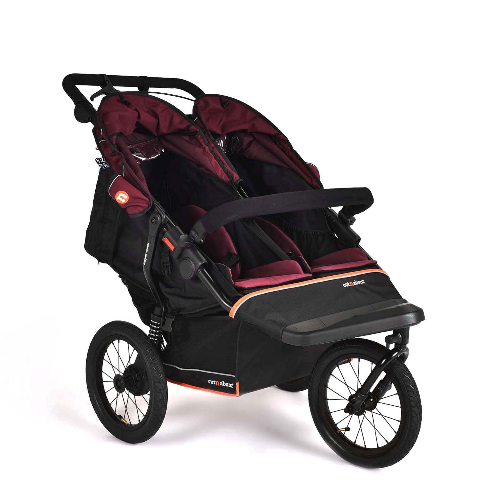 Out n About double buggies Out n About Nipper Double V6 Plus - Brambleberry Red ONANIP-02BDYV6+
