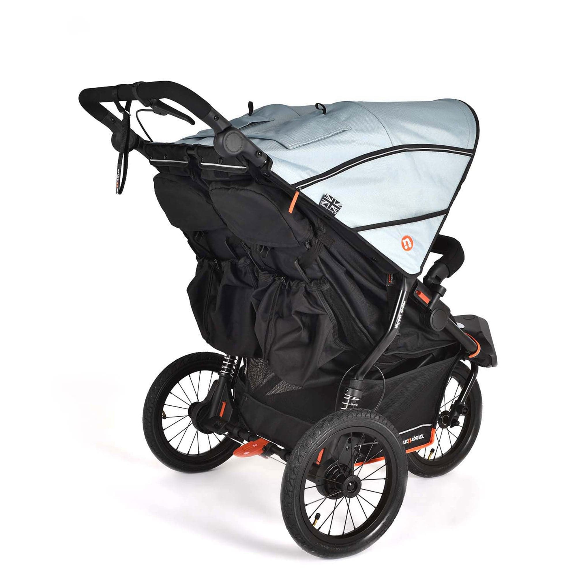 Out n About double buggies Out n About Nipper Double V6 Plus - Rocksalt Grey ONANIP-02GRYV6+