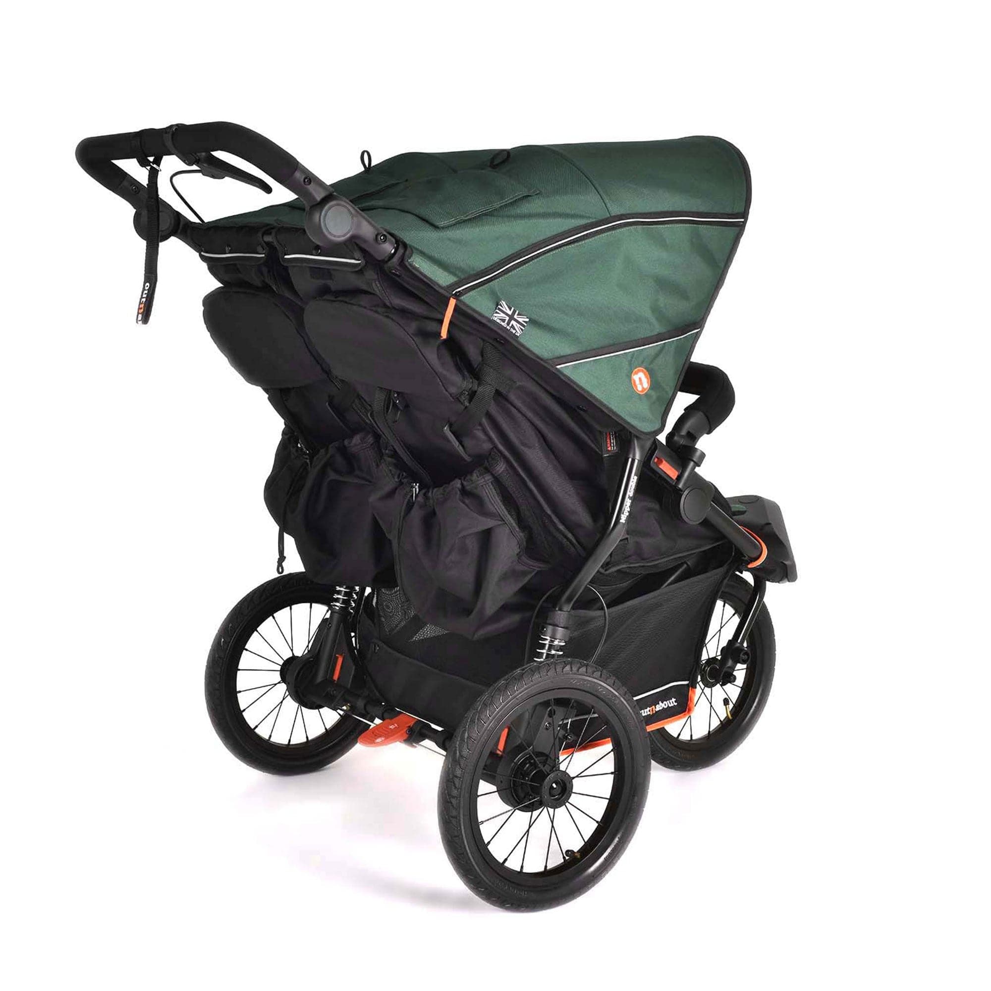 Out n About double buggies Out n About Nipper Double V6 Plus - Sycamore Green ONANIP-02GRNV6+