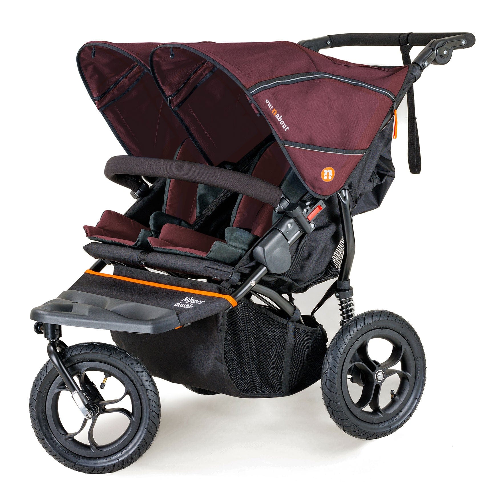 Out n About double buggies Out n About Double Nipper V5 - Brambleberry Red NIP-02BDYv5