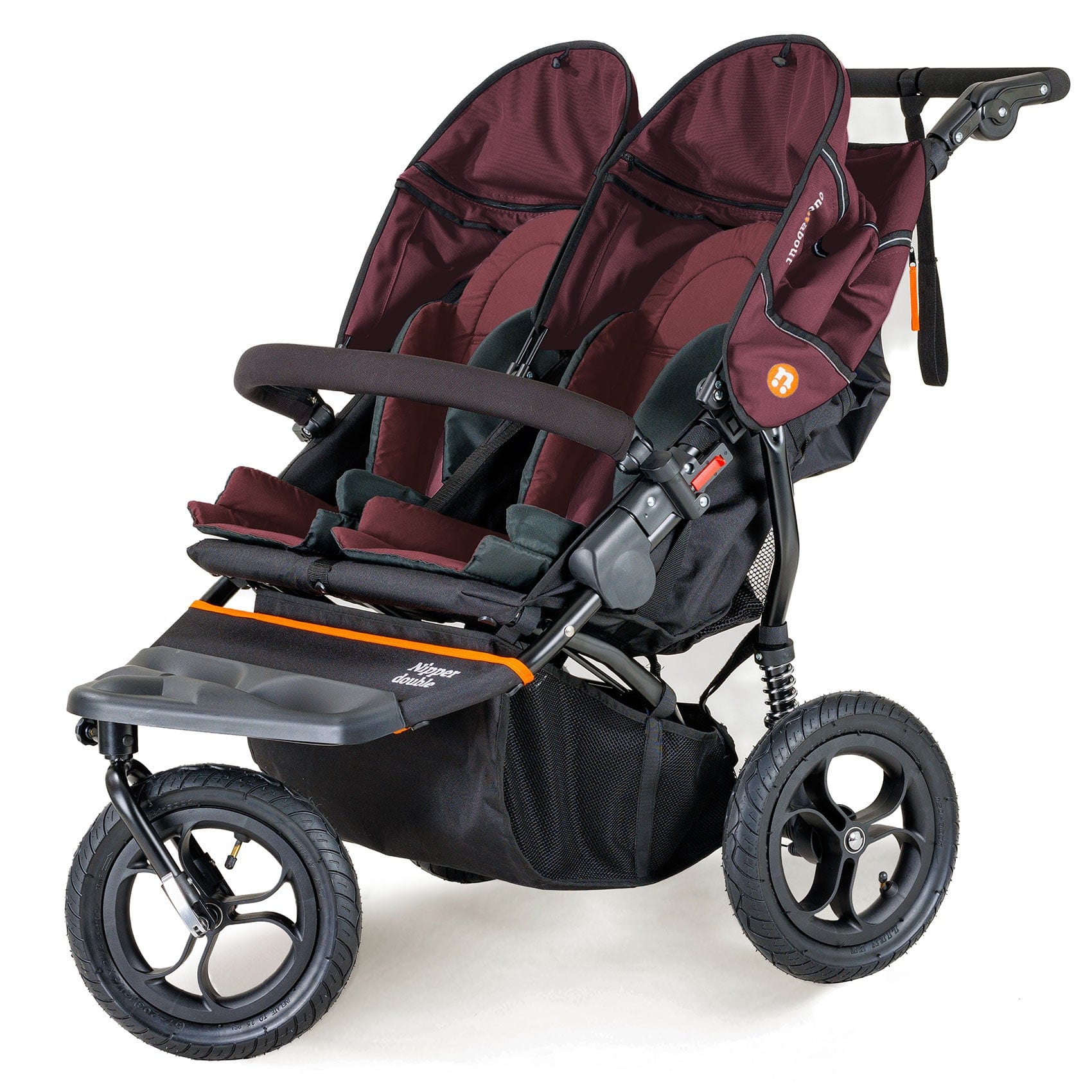 Out n About double buggies Out n About Double Nipper V5 - Brambleberry Red NIP-02BDYv5