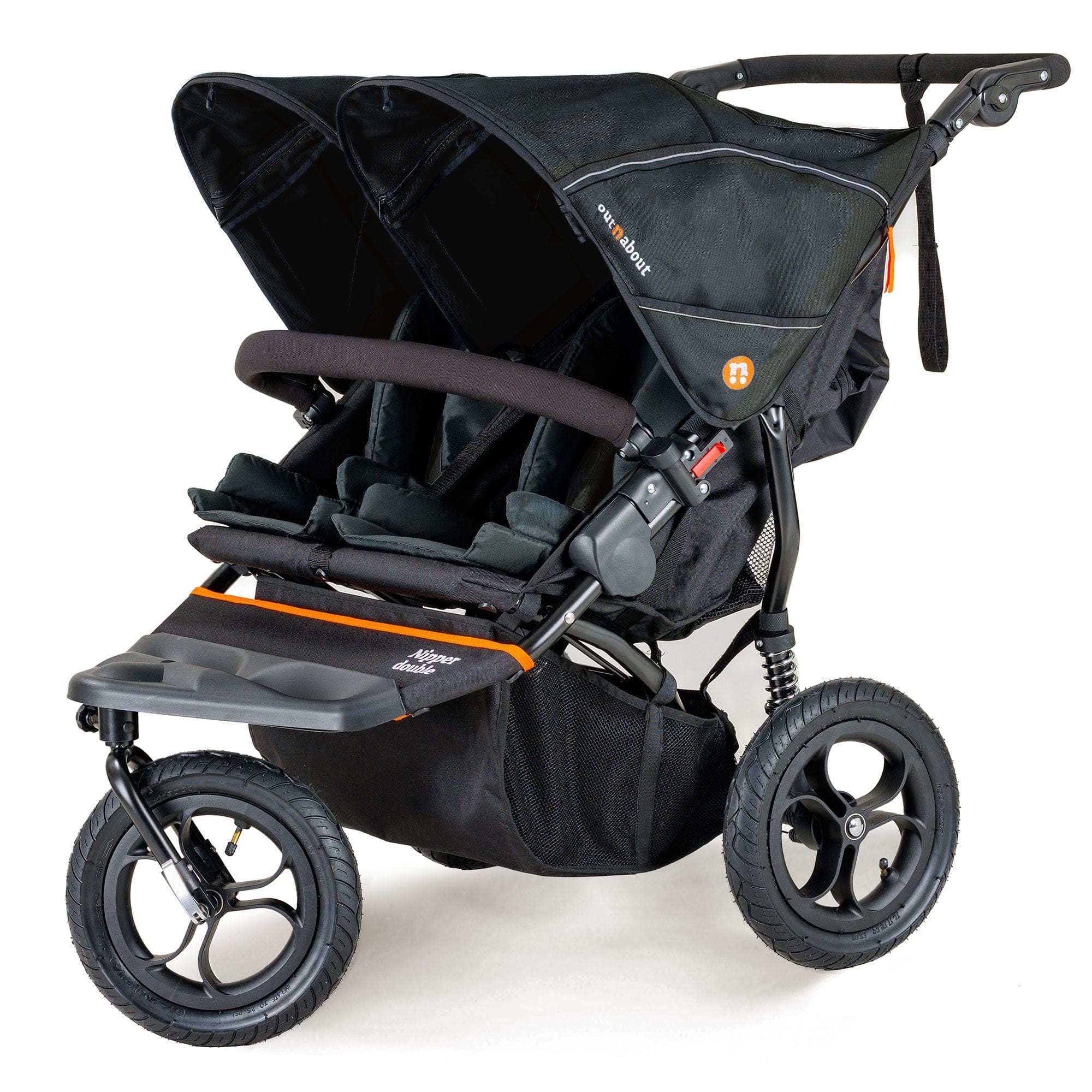 Out n About double buggies Out n About Double Nipper V5 - Forest Black NIP-02BLKv5