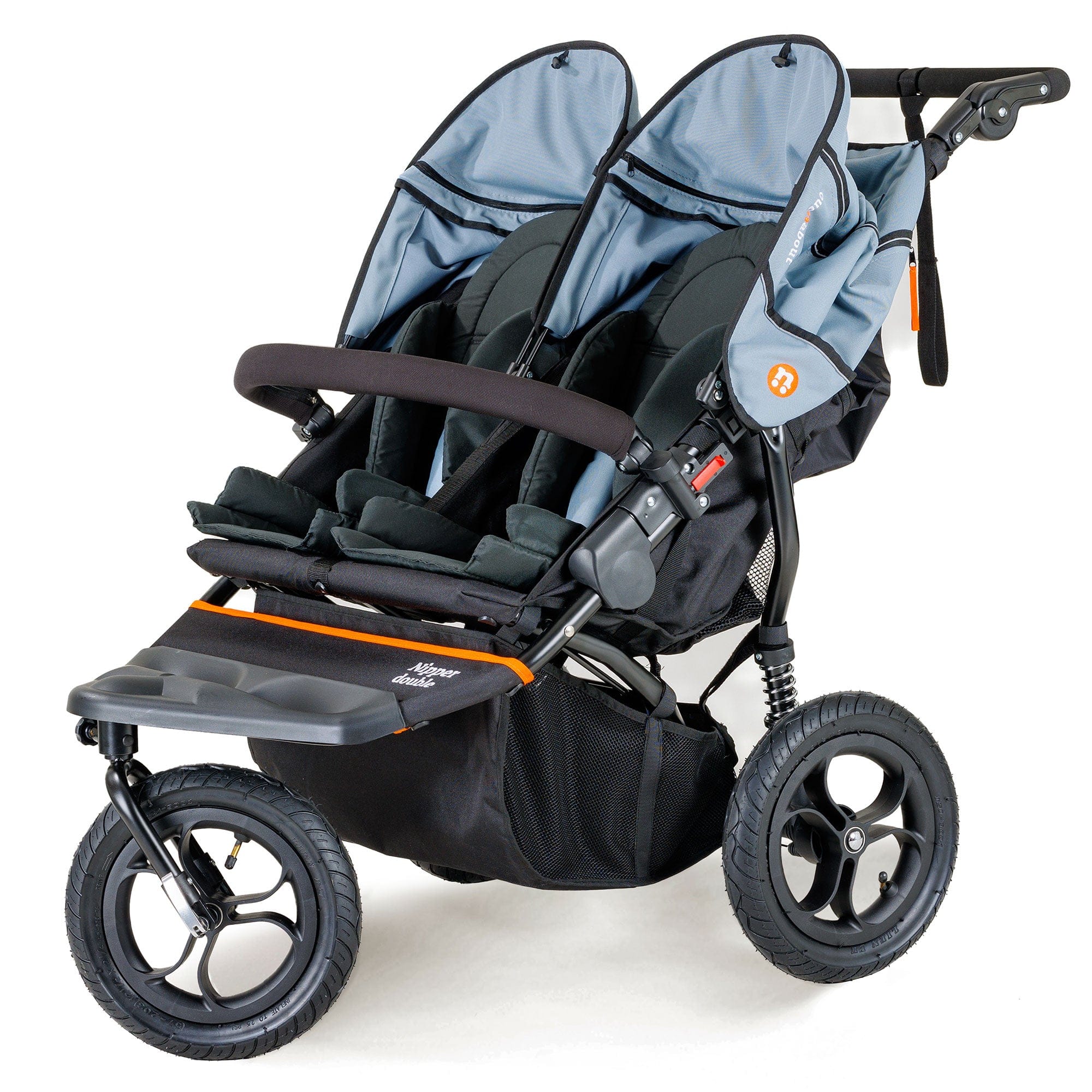 Out n About double buggies Out n About Double Nipper V5 - Rock Salt Grey NIP-02GRYv5