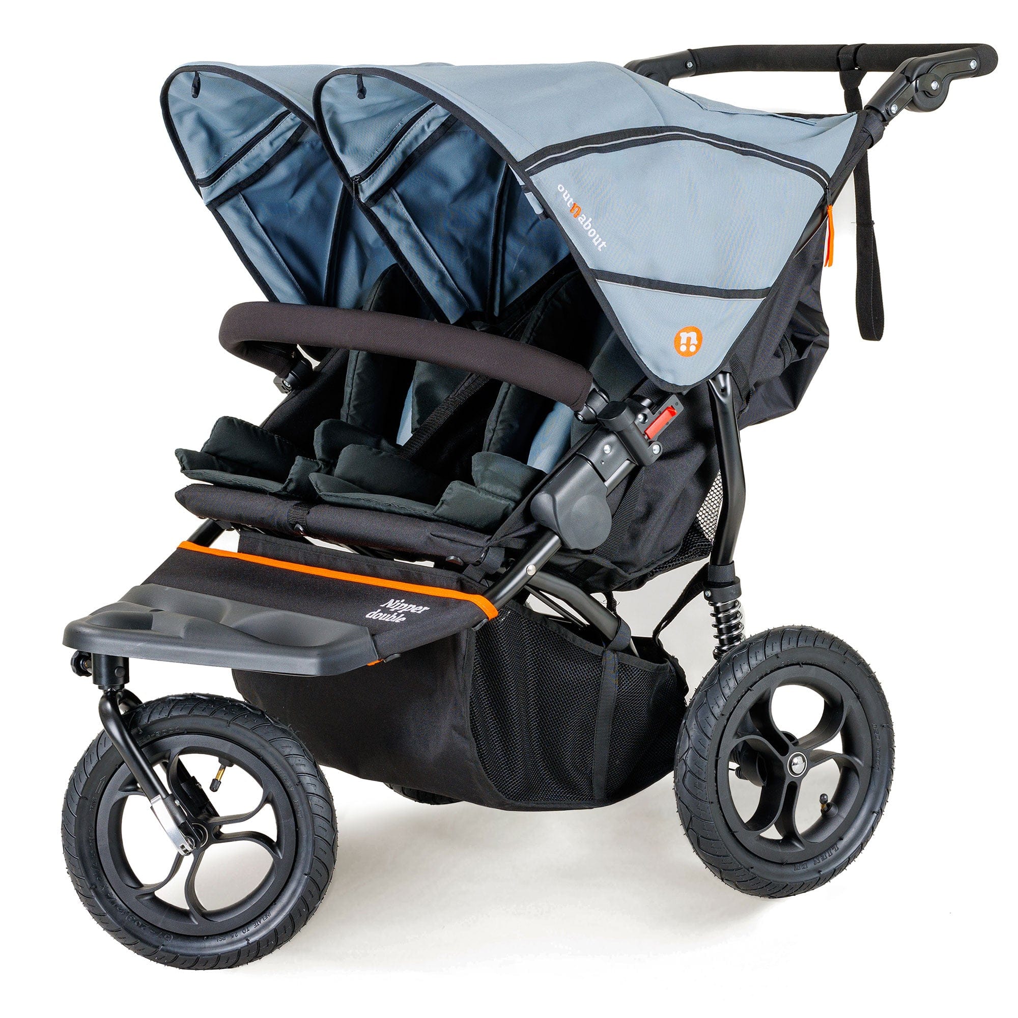 Out n About double buggies Out n About Double Nipper V5 - Rock Salt Grey NIP-02GRYv5