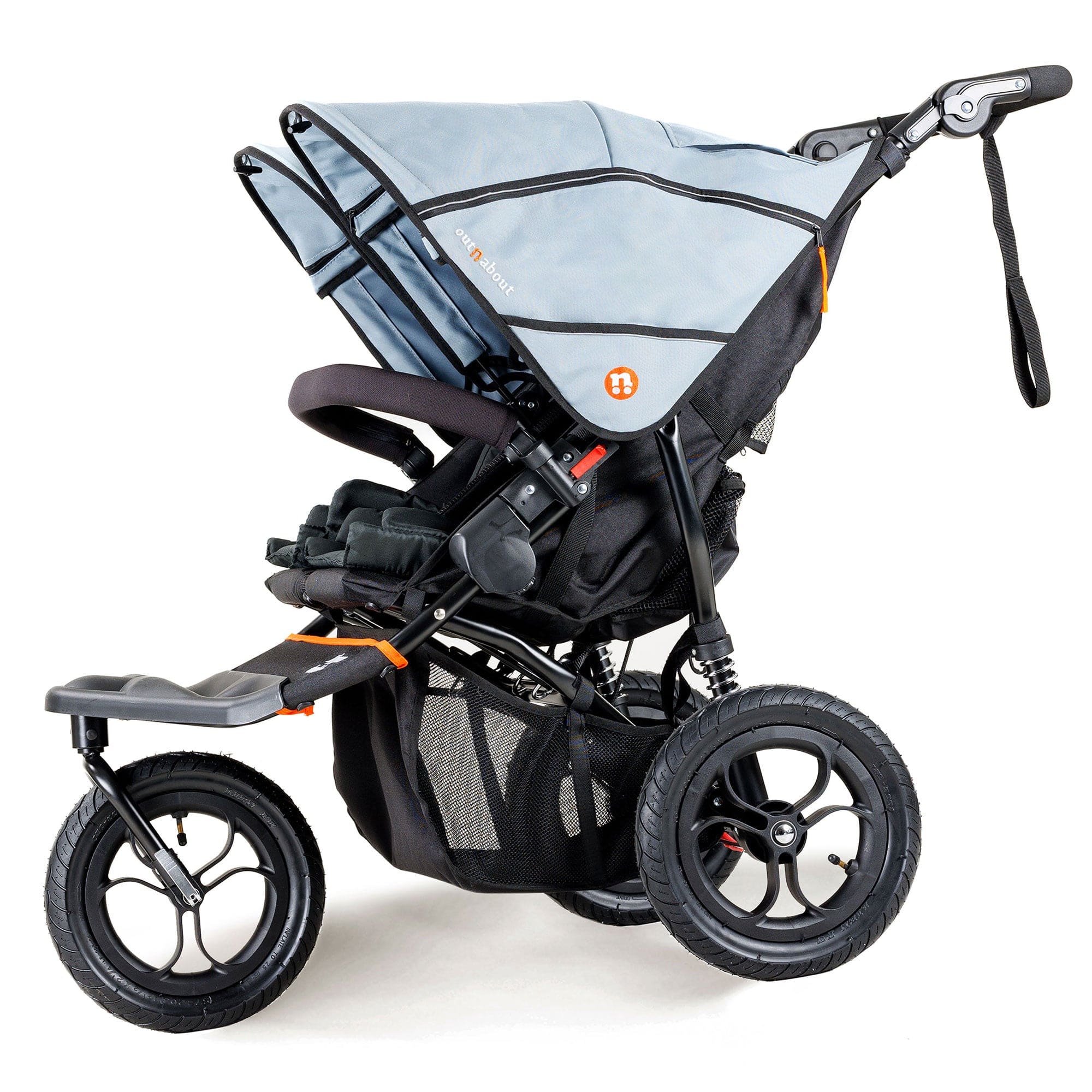 Out n About double buggies Out n About Double Nipper V5 - Rock Salt Grey NIP-02GRYv5