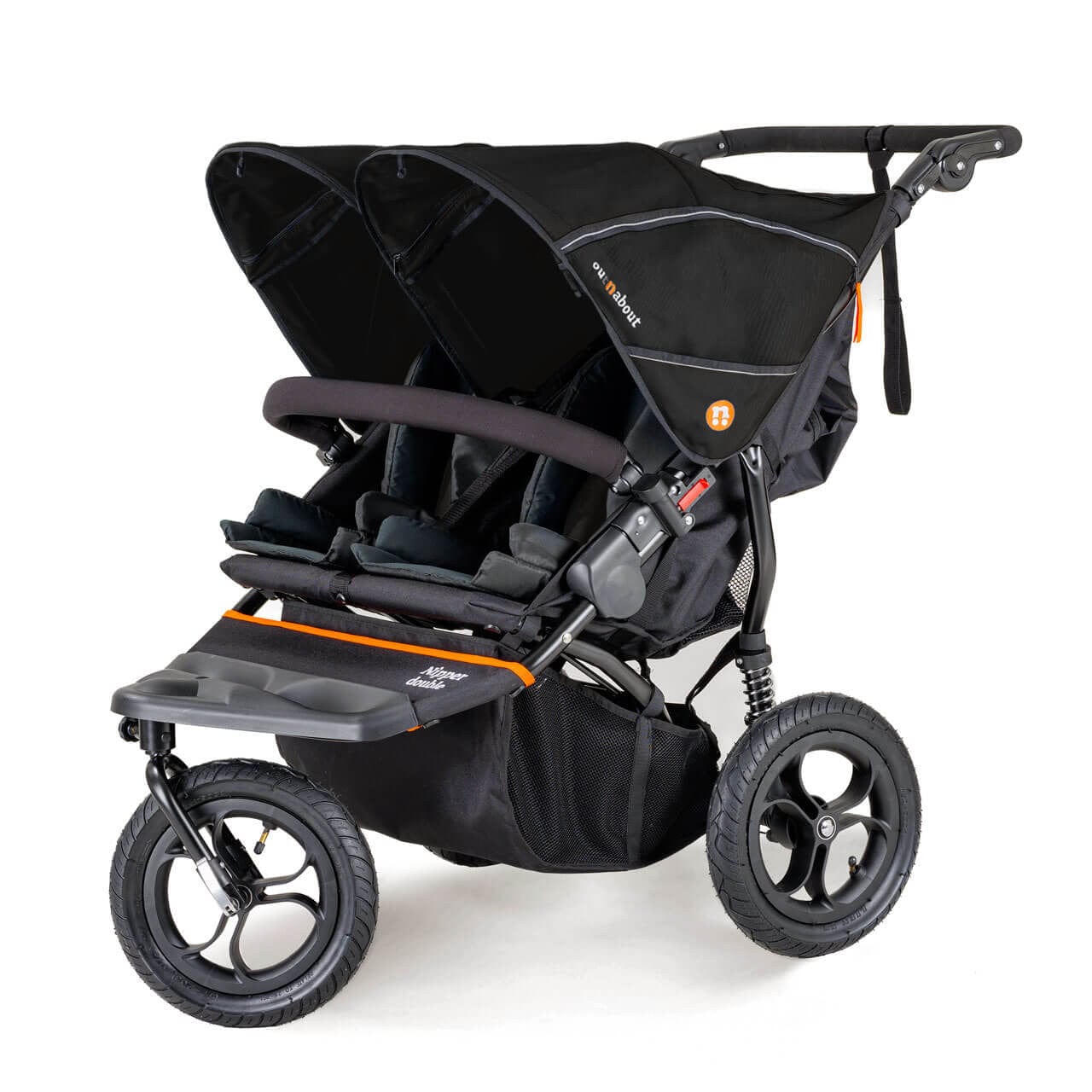 Out n About double buggies Out n About Double Nipper V5 - Summit Black NIP-02SBv5