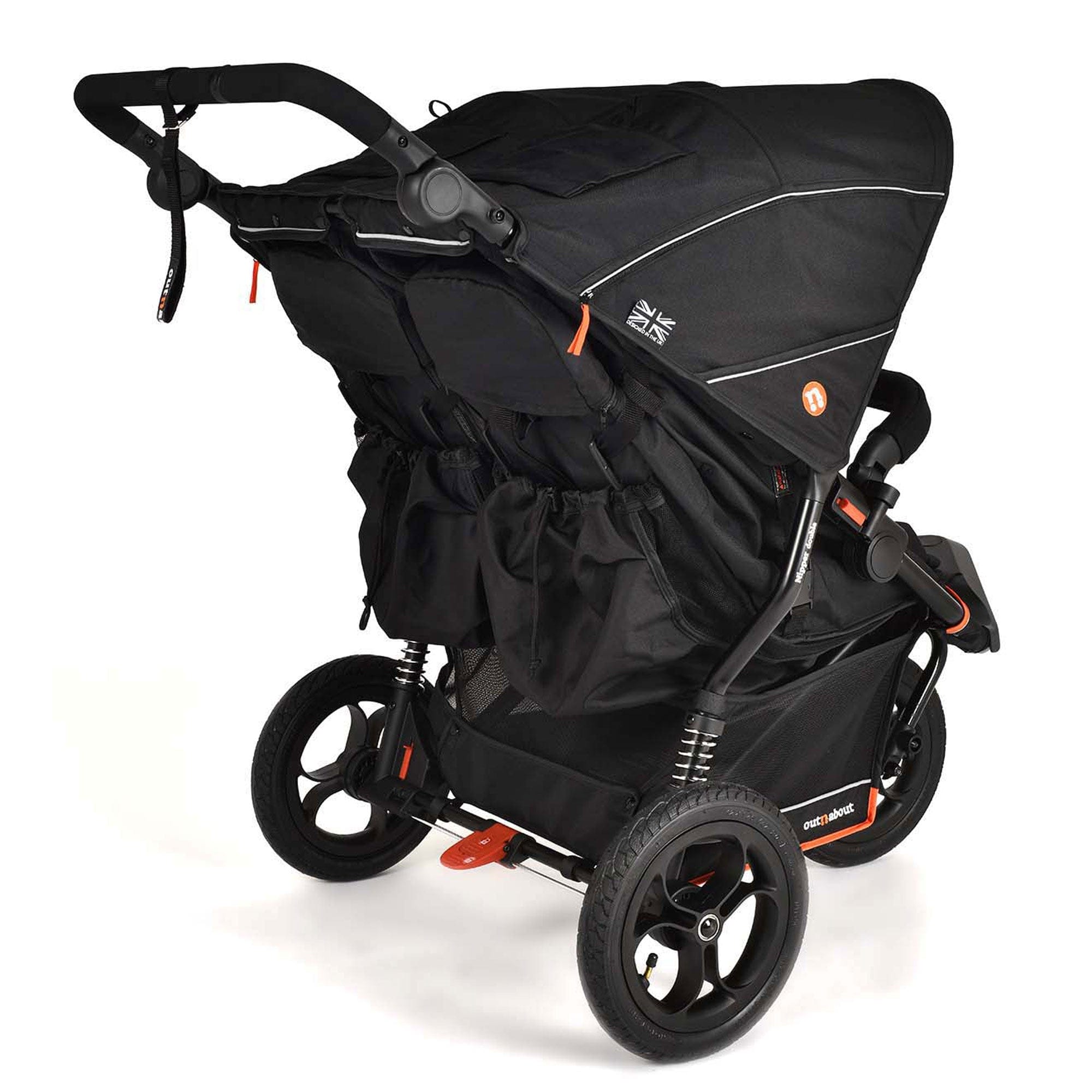Out n About double buggies Out n About Double Nipper V6 - Summit Black onaNIP-02SBv6