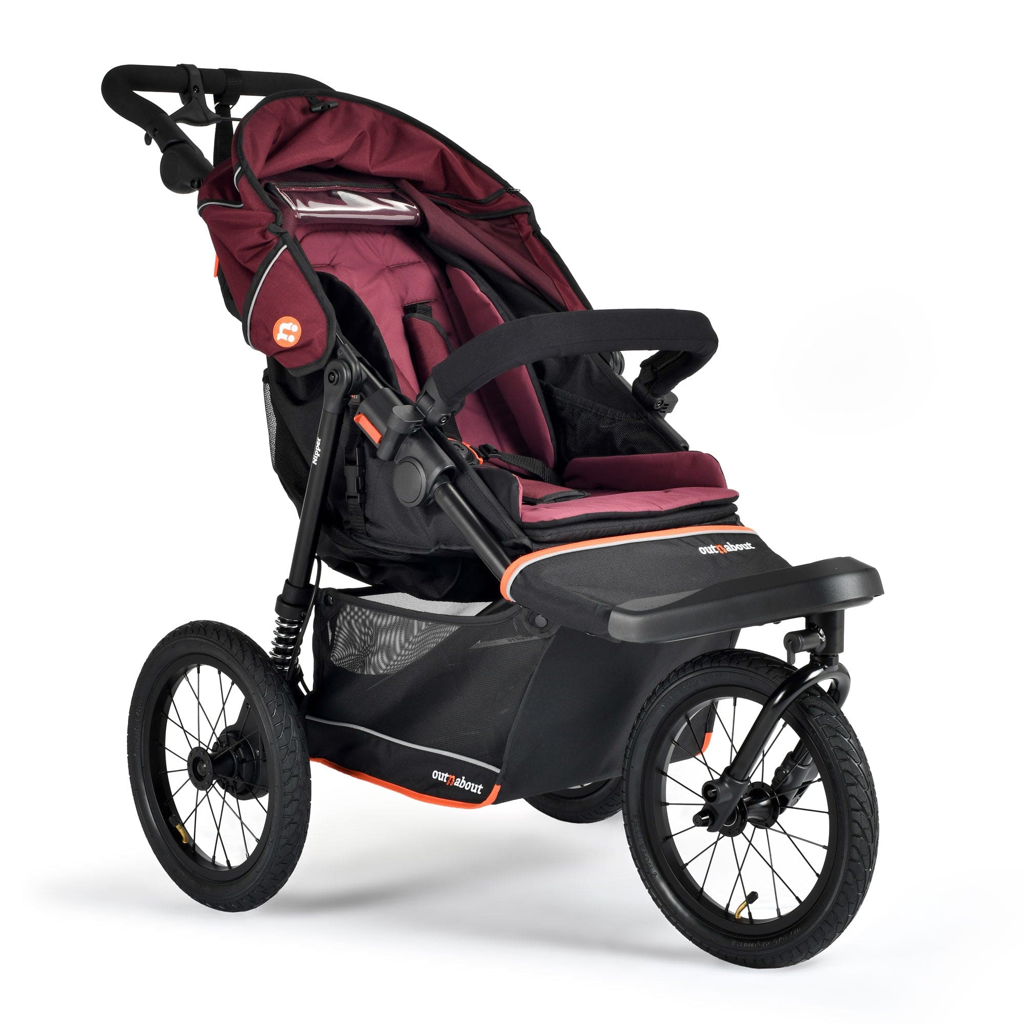 Out n About pushchairs & buggies Out n About Nipper V6 Plus Newborn Bundle - Brambleberry Red 21056-BRA-RED