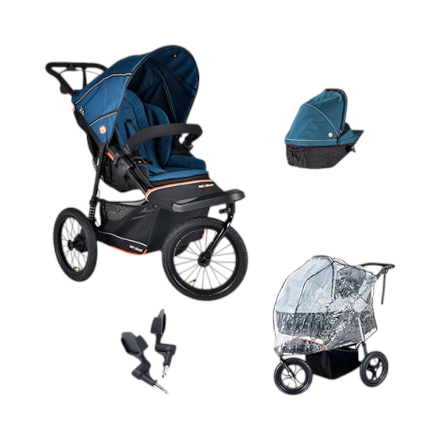 Out n About pushchairs & buggies Out n About Nipper V6 Plus Newborn Bundle - Highland Blue 21056-HYL-BLU