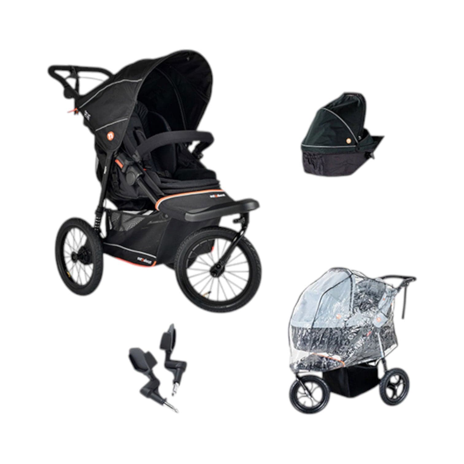 Out n About pushchairs & buggies Out n About Nipper V6 Plus Newborn Bundle - Summit Black 21056-SUM-BLK