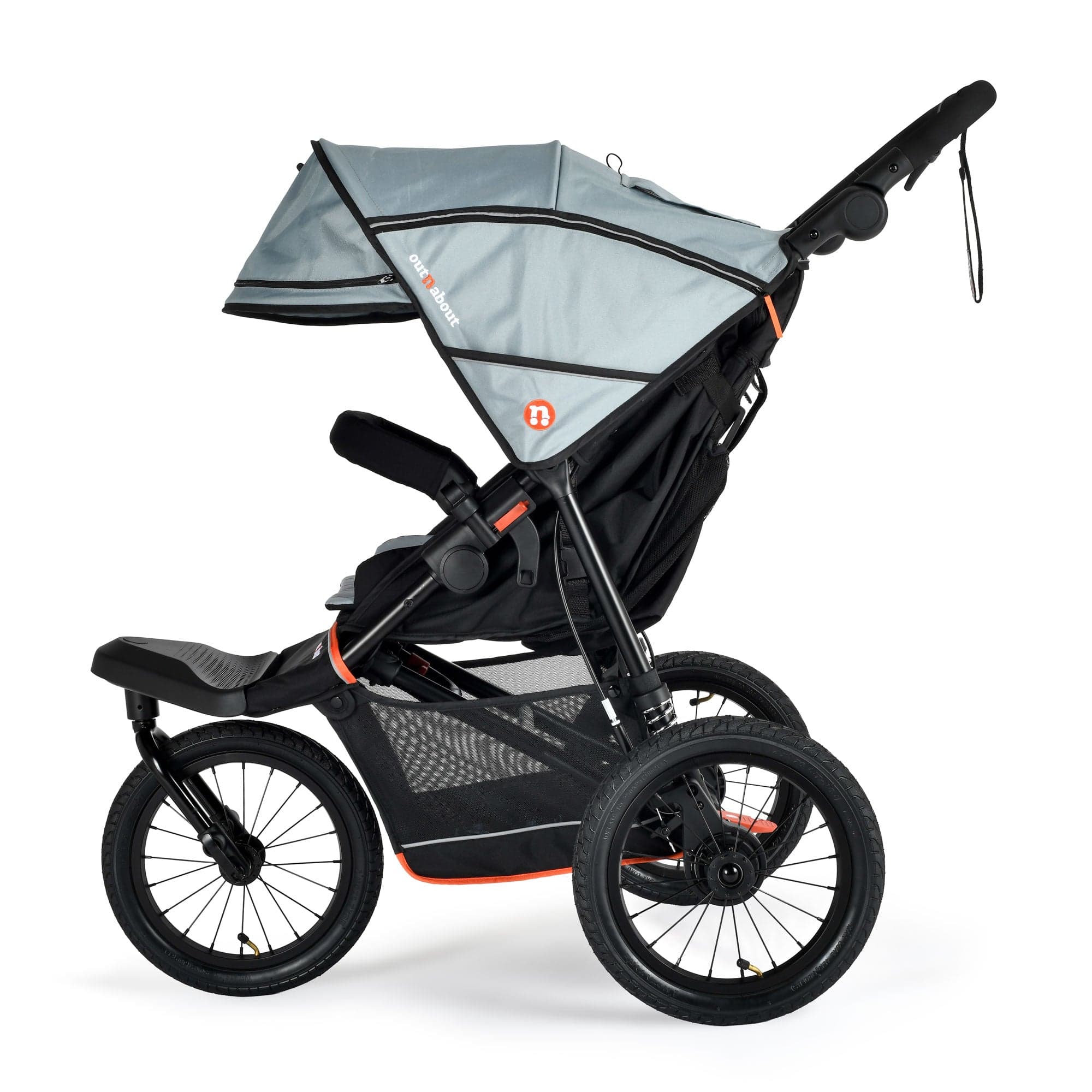 Out n About pushchairs & buggies Out n About Nipper V6 Plus Switch Newborn Bundle - Rock Salt Grey ONANIP-01SWHBUNV6-GRY+