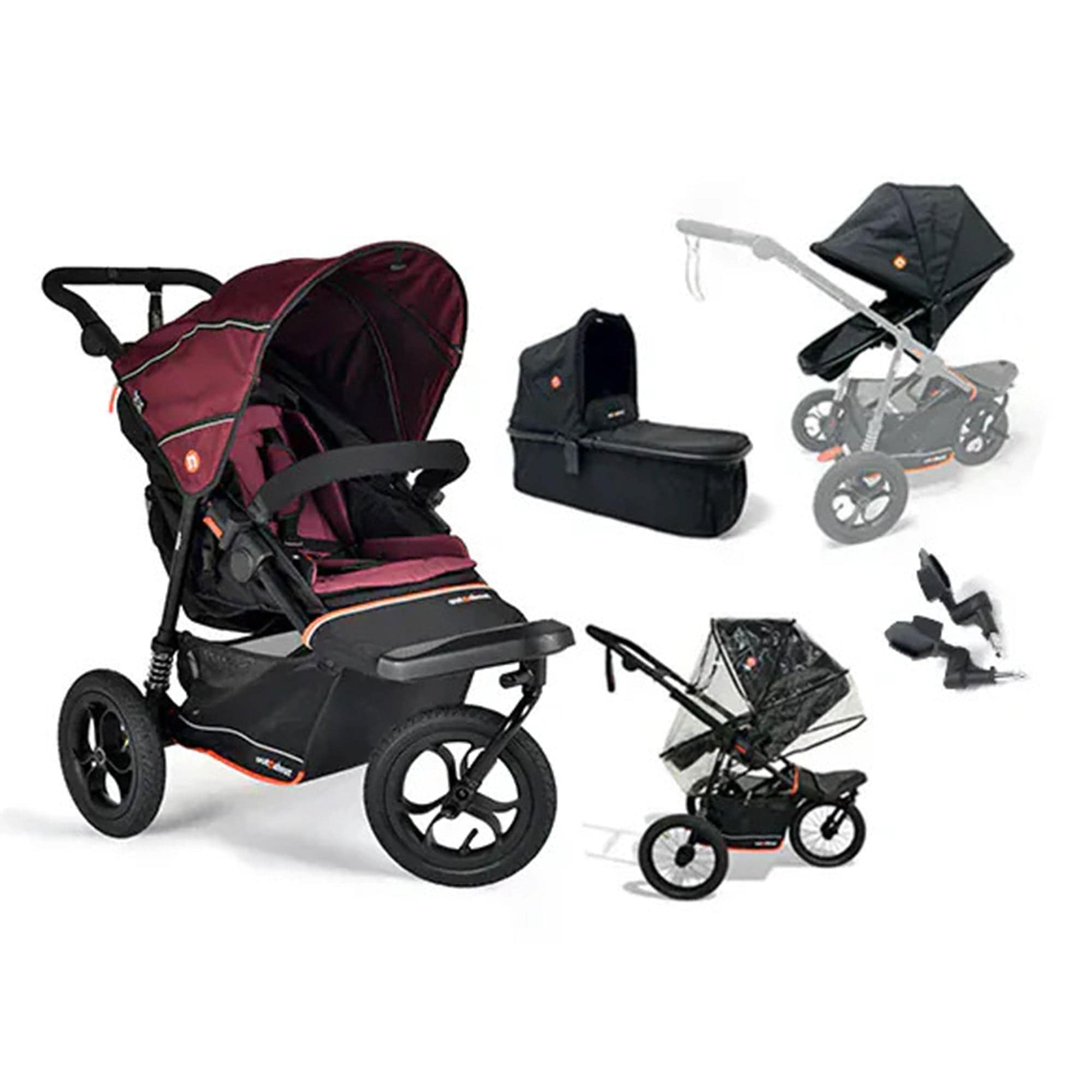 Out n About pushchairs & buggies Out n About Nipper V6 Switch Newborn Bundle - Brambleberry Red ONANIP-01SWHBUNV6-BDY