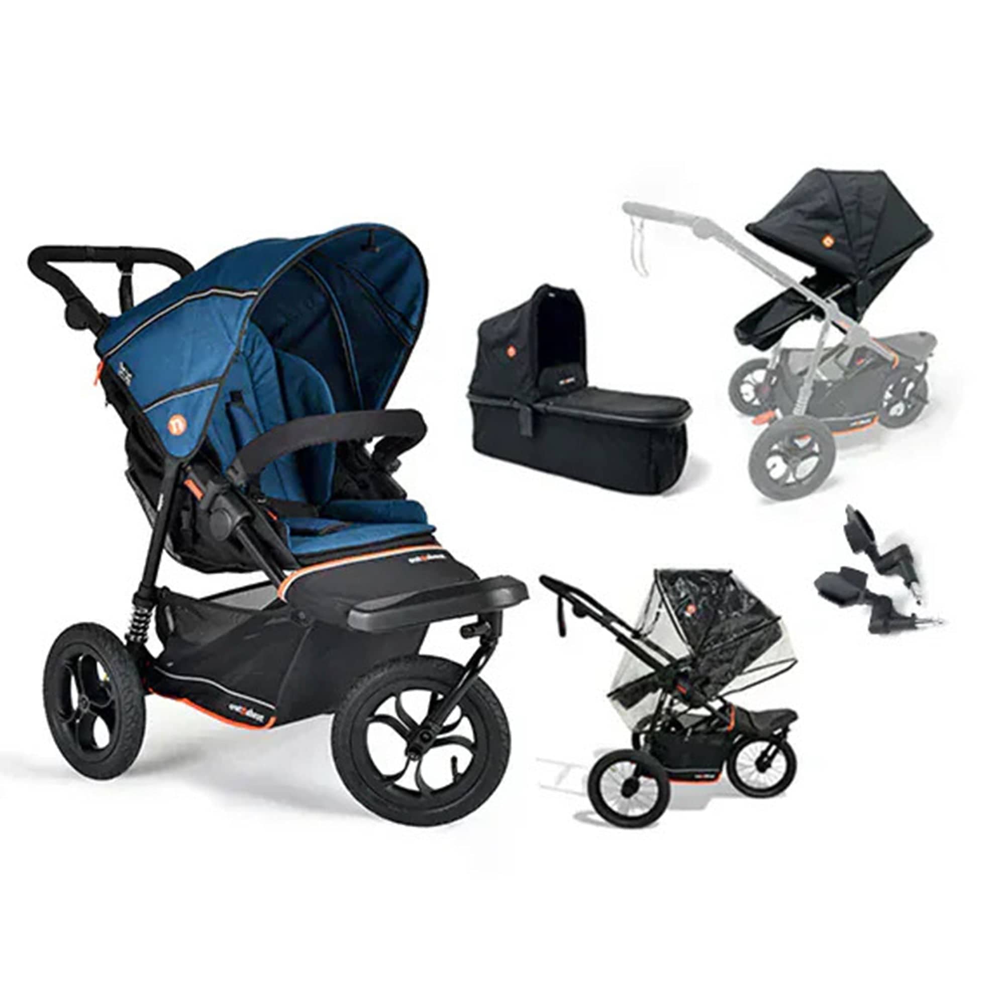 Out n About pushchairs & buggies Out n About Nipper V6 Switch Newborn Bundle - Highland Blue ONANIP-01SWHBUNV6-BLU