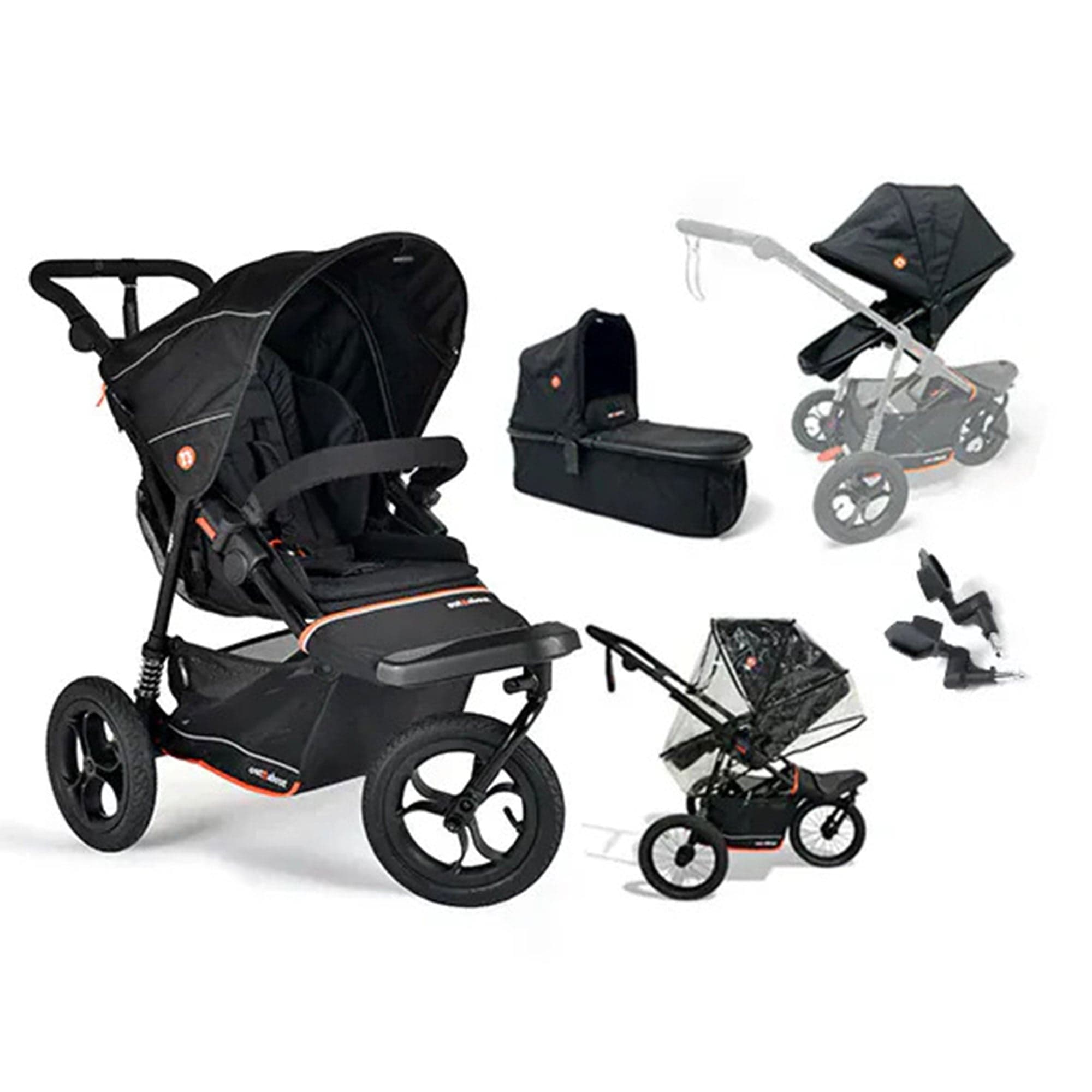 Out n About pushchairs & buggies Out n About Nipper V6 Switch Newborn Bundle - Summit Black ONANIP-01SWHBUNV6-SB