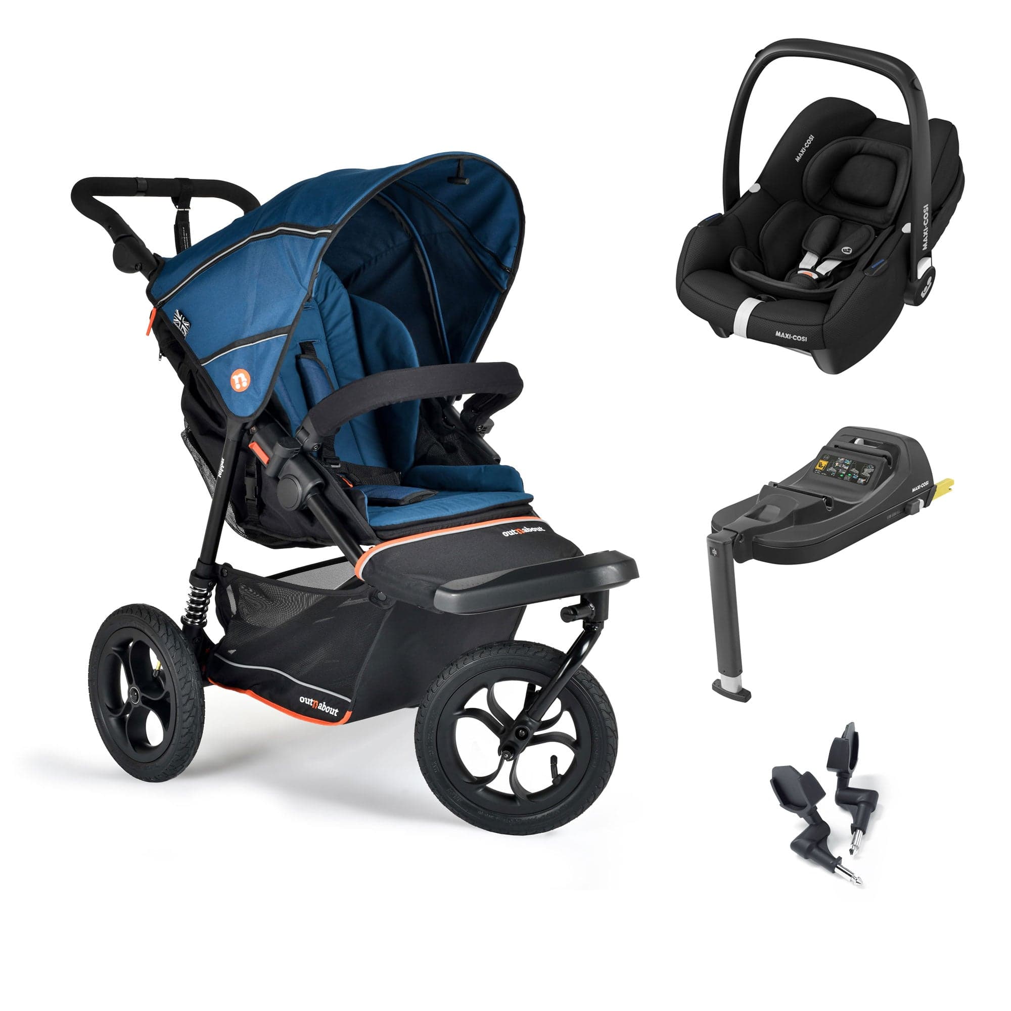 Out n About travel systems Out n About Nipper V6 Travel System - Highland Blue 21321-MC-CAB-HB