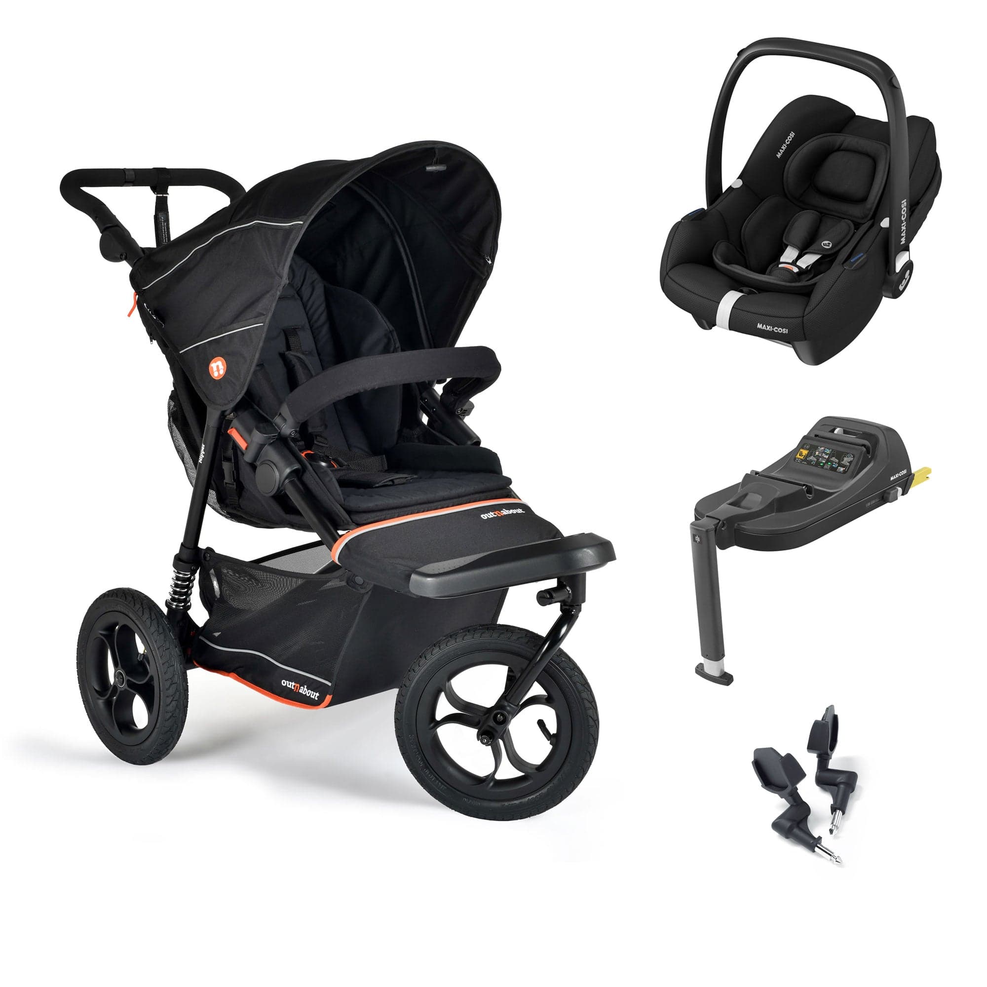 Out n About travel systems Out n About Nipper V6 Travel System - Summit Black 21321-MC-CAB-SB
