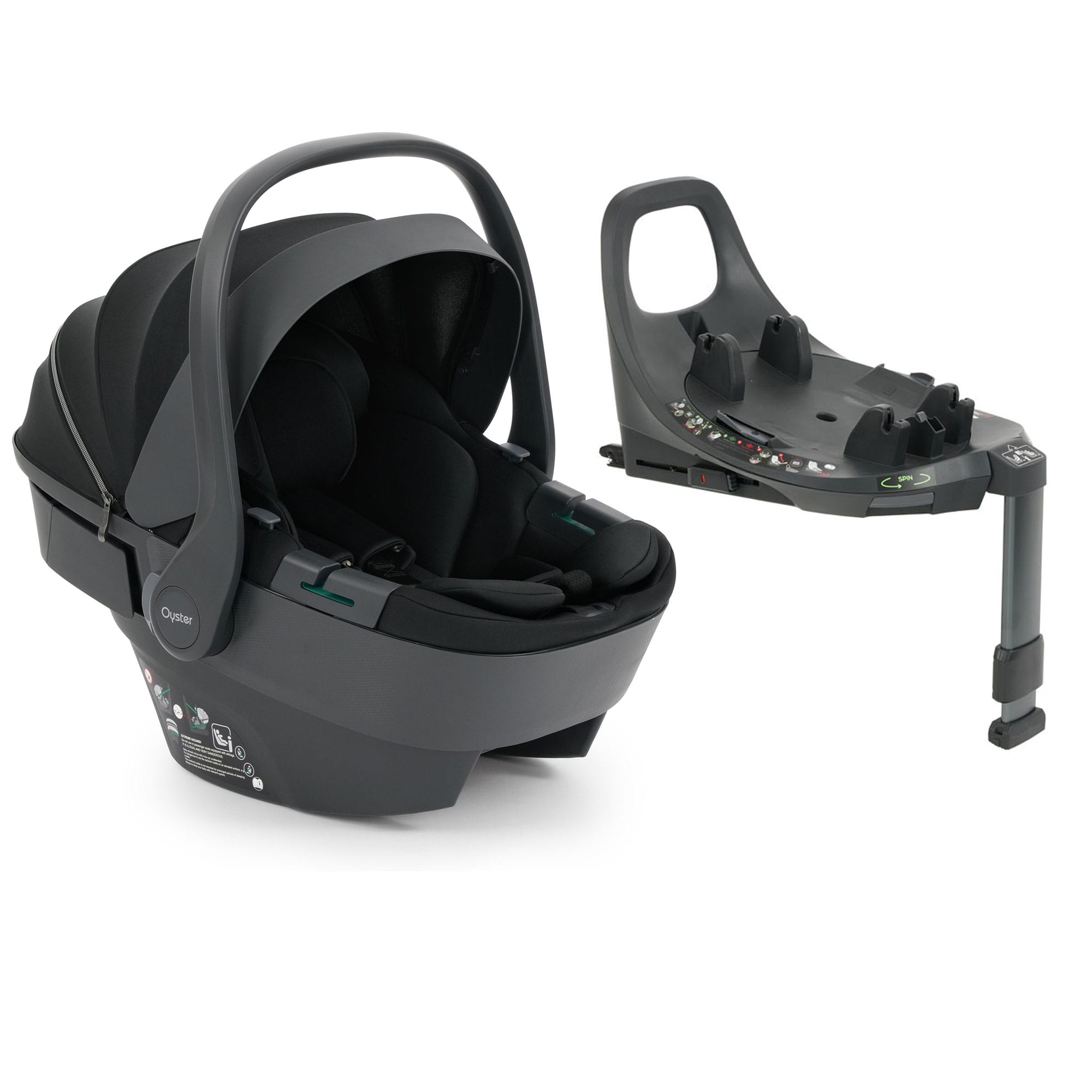 Oyster baby car seats Oyster Capsule 360 i-Size Infant Car Seat - Liquorice OVICLI-1