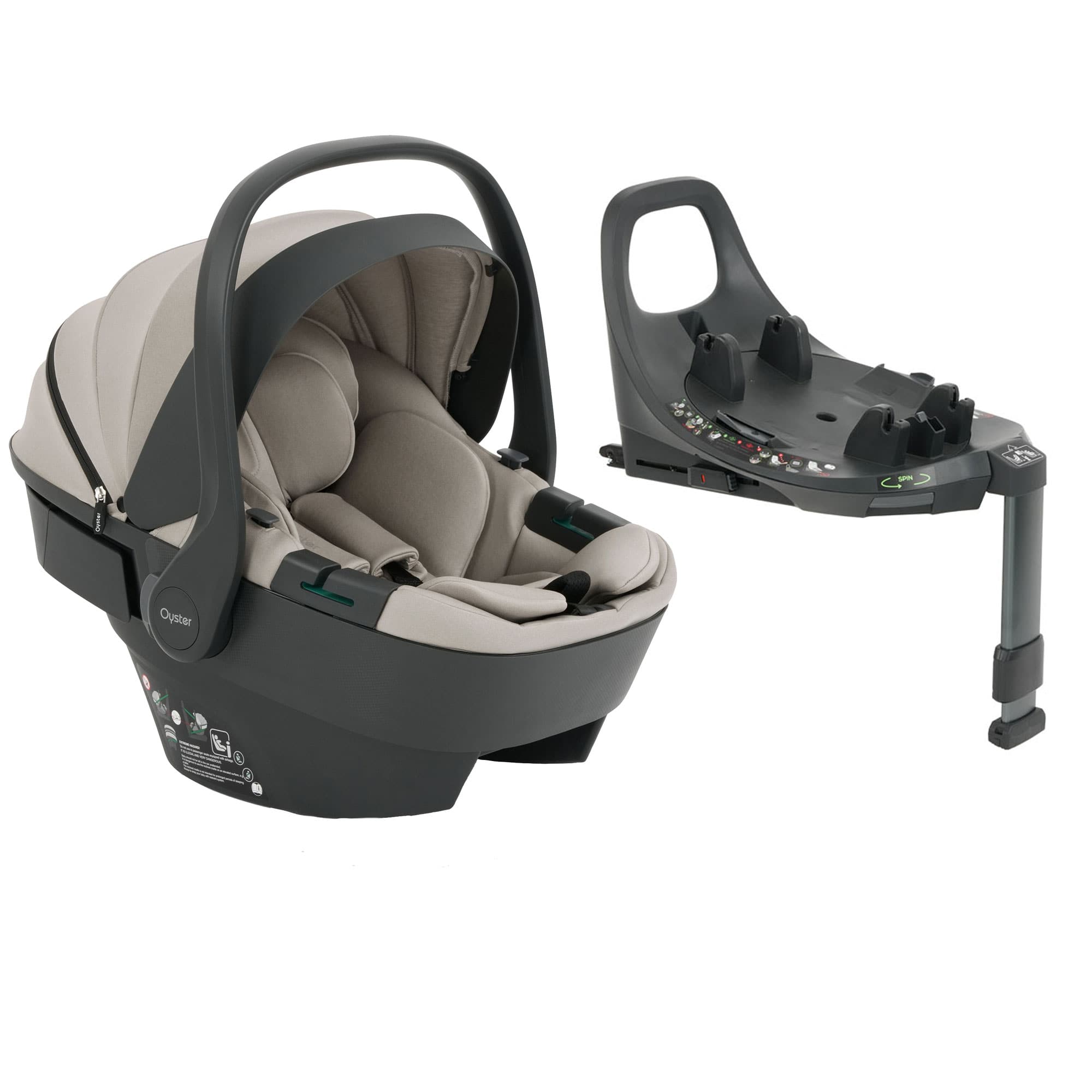 Oyster baby car seats Oyster Capsule 360 i-Size Infant Car Seat - Stone O4ICST-1