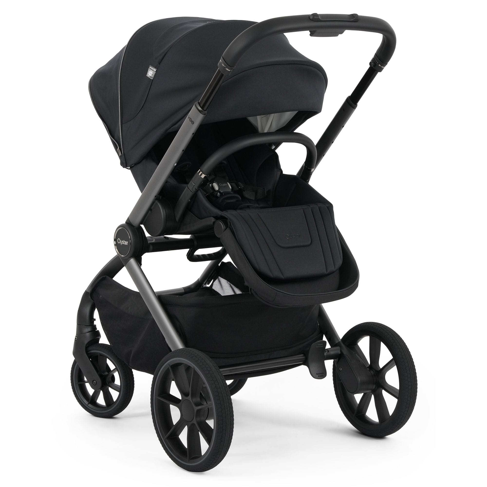 Oyster baby prams Oyster Vee Stroller & Carrycot Bundle - Liquorice OVSULI