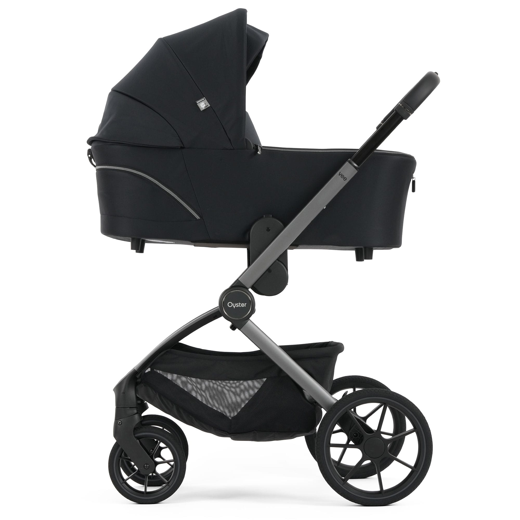 Oyster baby prams Oyster Vee Stroller & Carrycot Bundle - Liquorice OVSULI