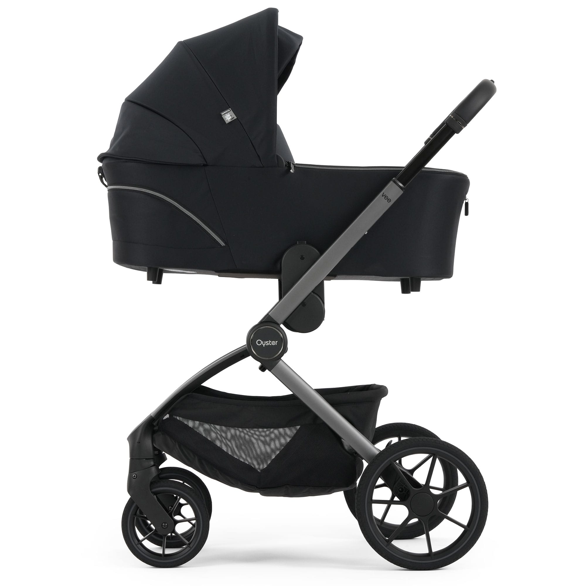 Oyster baby prams Oyster Vee Stroller & Carrycot Bundle - Liquorice OVSULI
