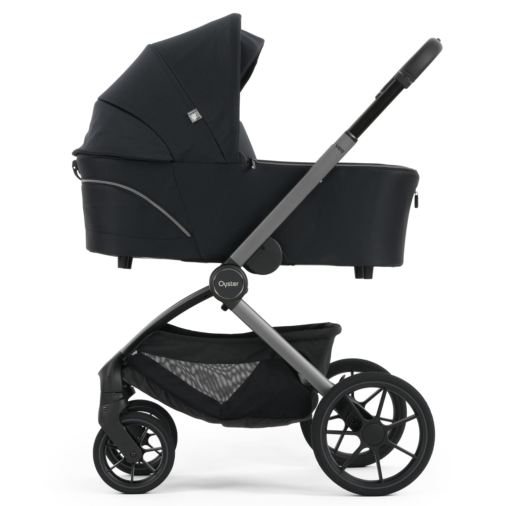 Oyster baby prams Oyster Vee Stroller & Carrycot Bundle - Liquorice OVSULI