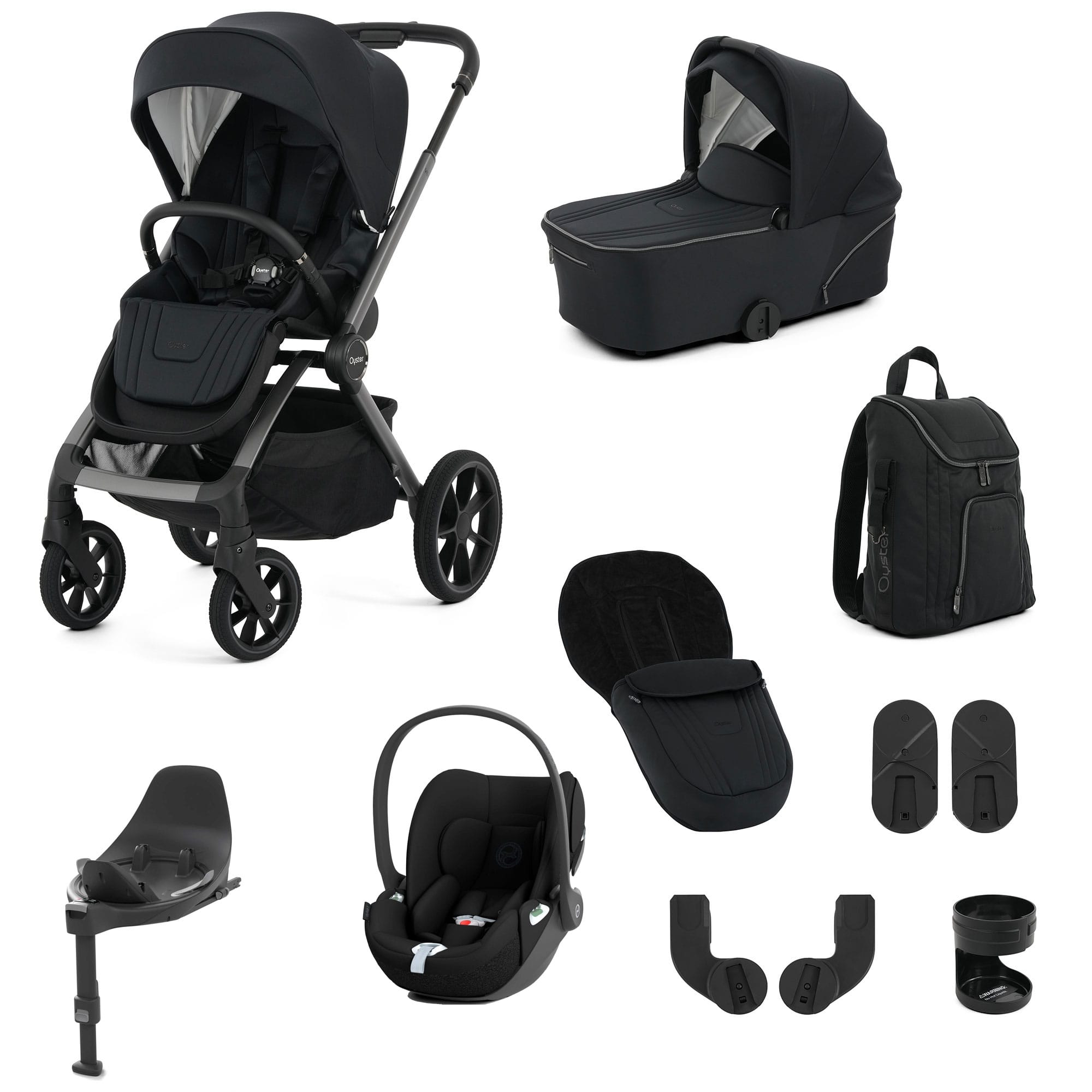 Oyster baby prams Oyster Vee Travel System Bundle - Liquorice OYS-VEE-LIQ-CLT