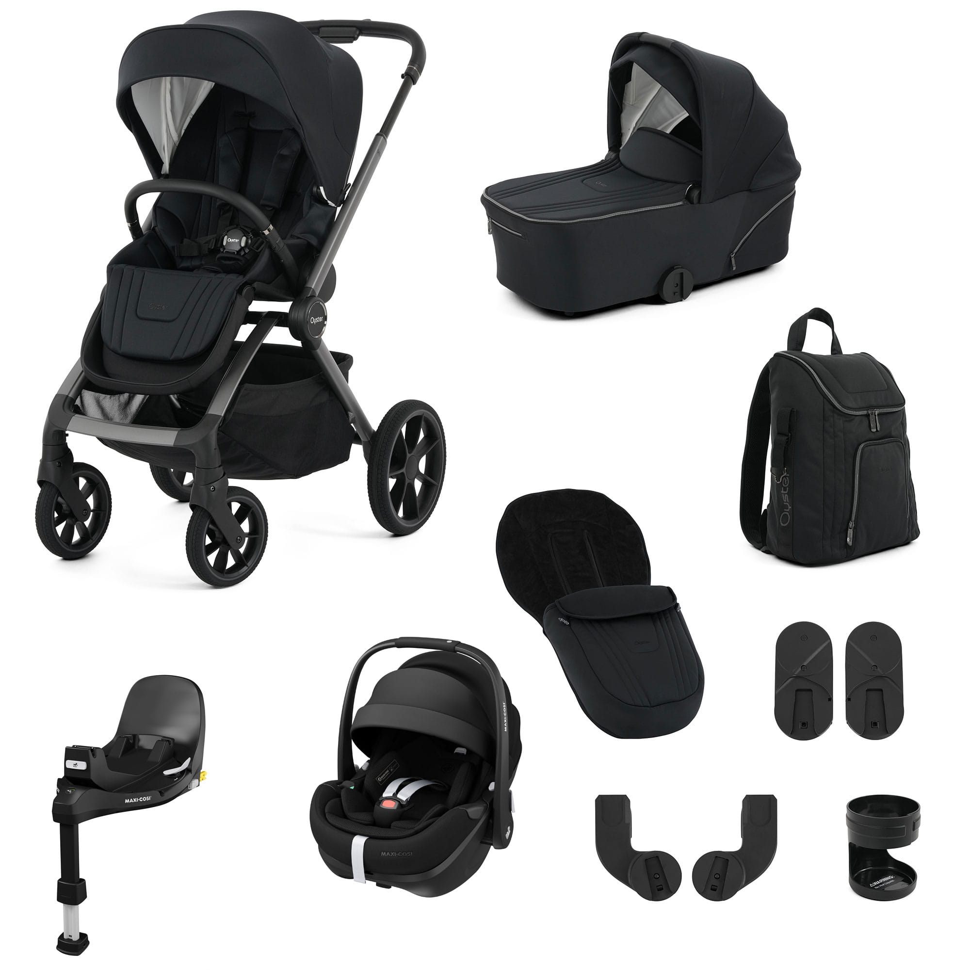 Oyster baby prams Oyster Vee Travel System Bundle - Liquorice OYS-VEE-LIQ-PV2