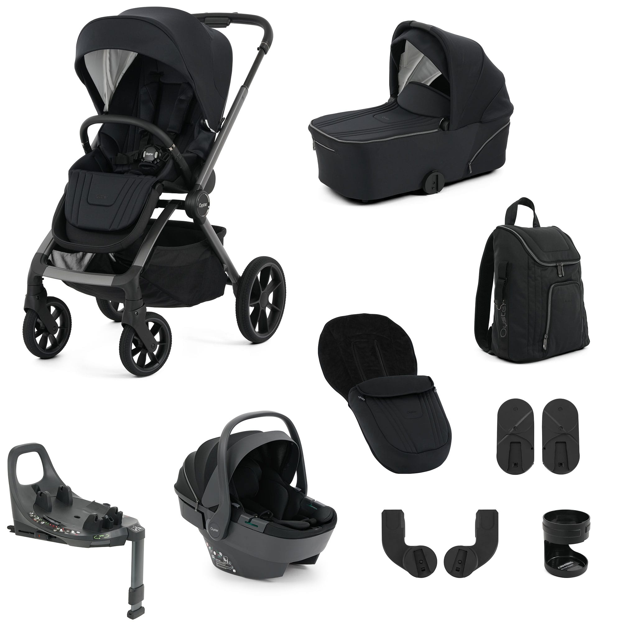 Oyster baby prams Oyster Vee Travel System Bundle - Liquorice OYS-VEE-TVS-LIQ