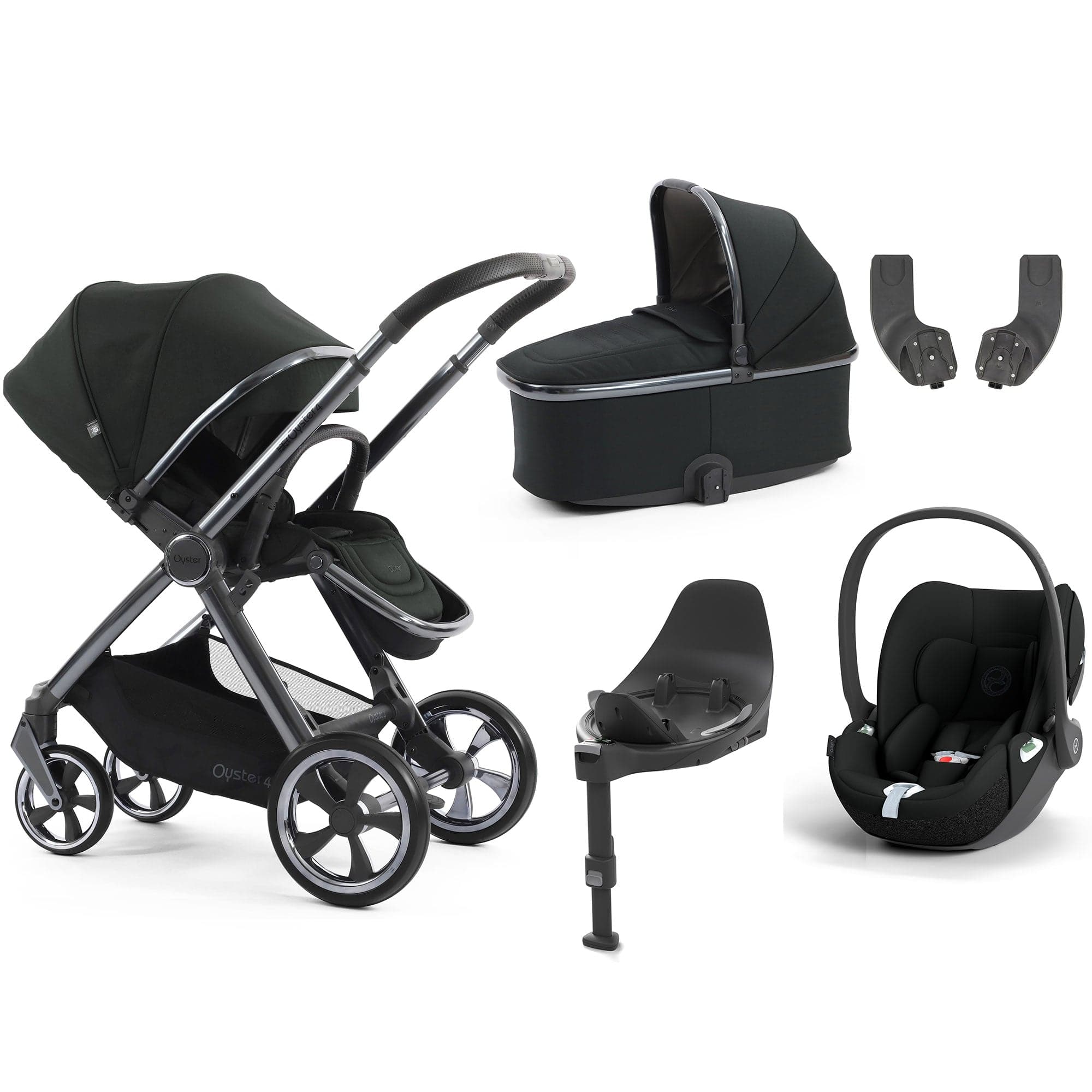 Oyster travel systems BabyStyle Oyster 4 Essential Bundle - Black Olive 18107-BLO-3