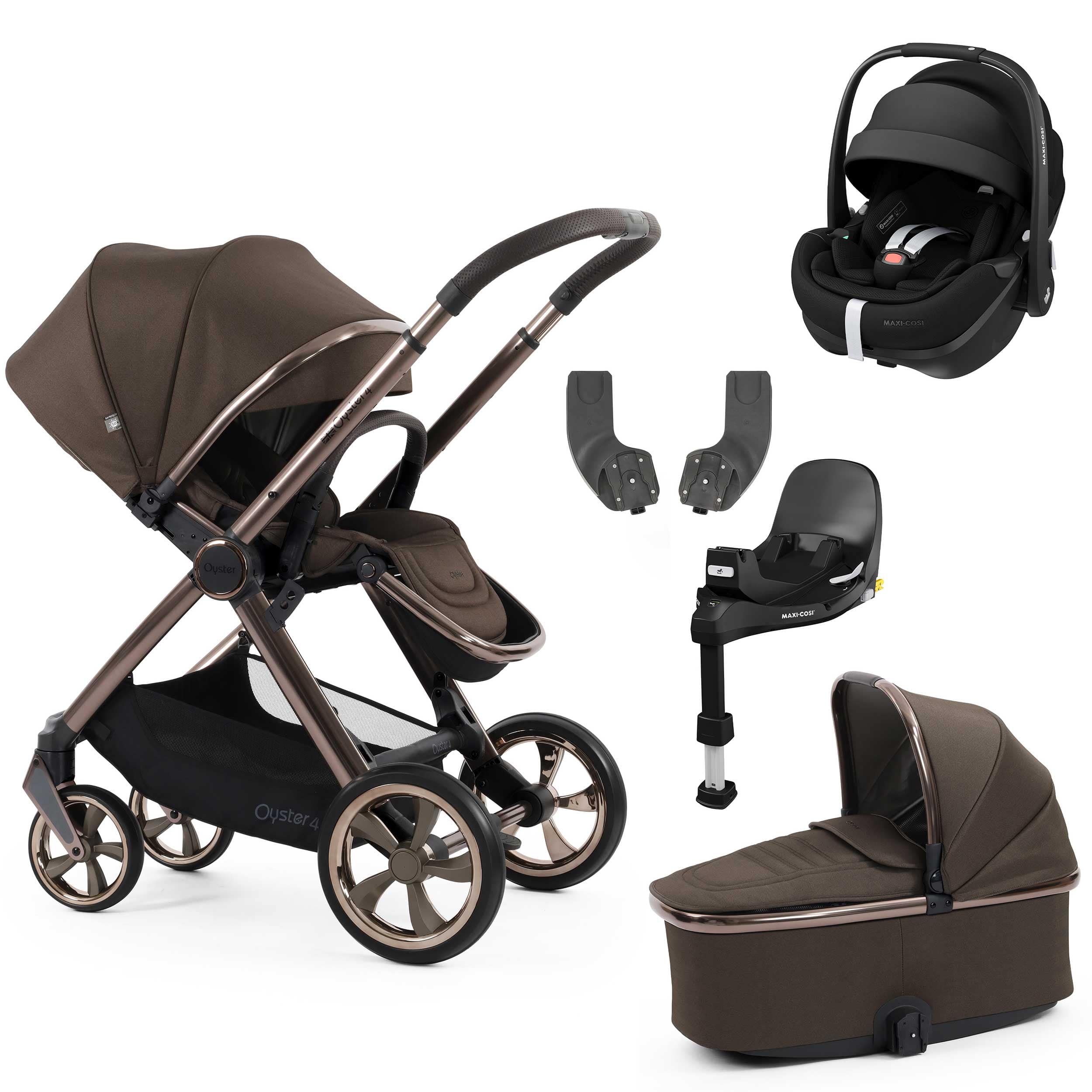 Oyster travel systems BabyStyle Oyster 4 Essential Bundle - Chocolate Velvet 18107-CHO-2