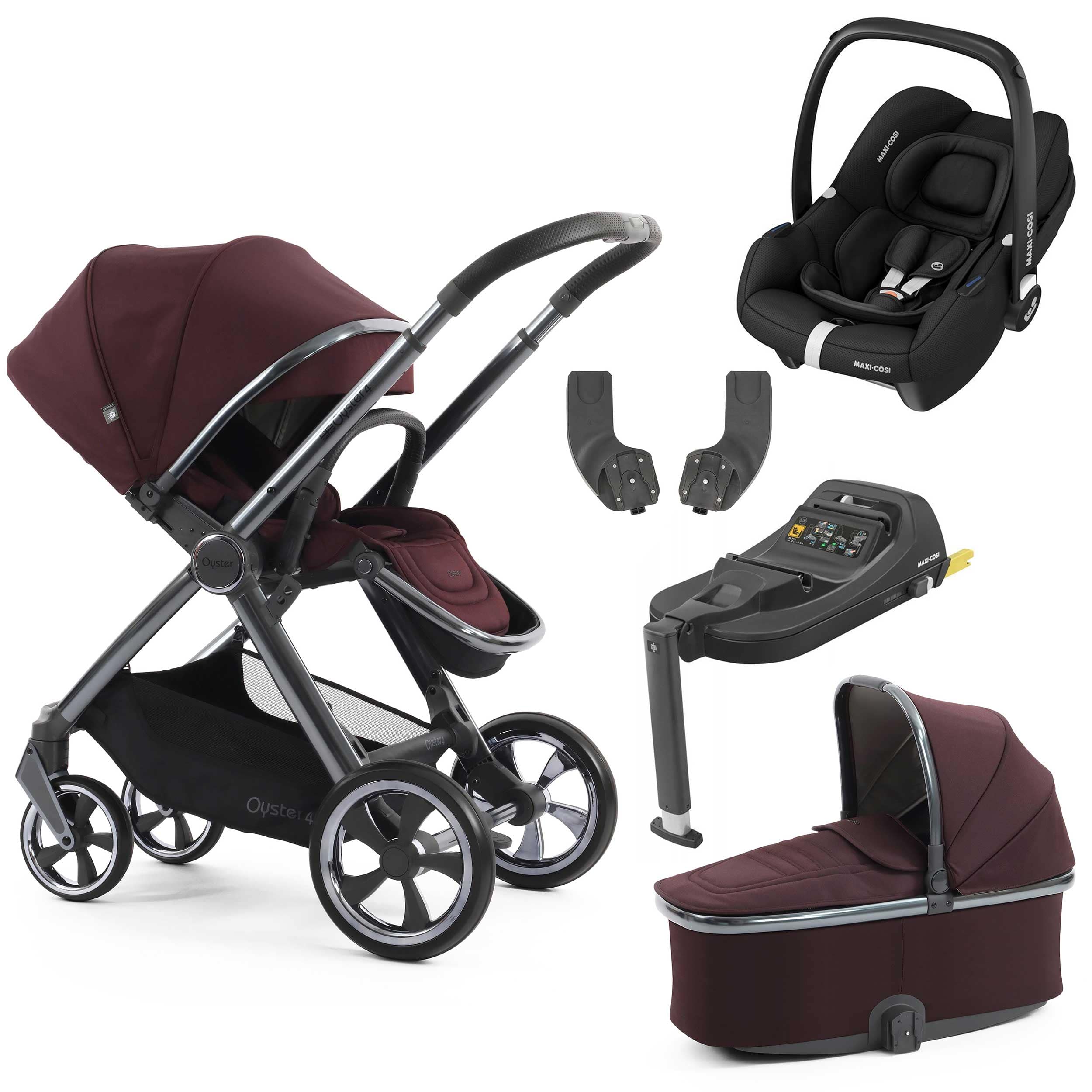 Oyster travel systems BabyStyle Oyster 4 Essential Bundle - Mulberry 18107-MUL-1