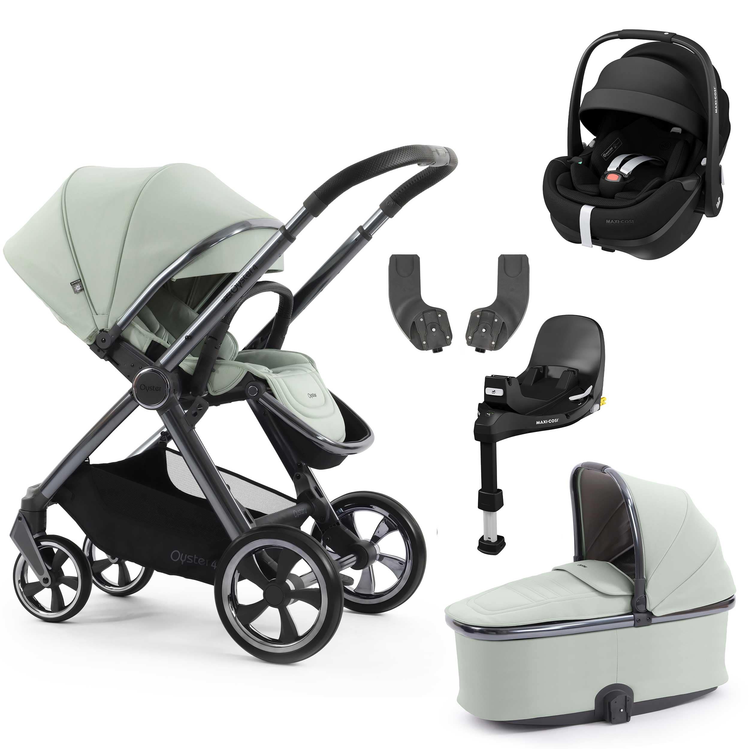 Oyster travel systems BabyStyle Oyster 4 Essential Bundle - Pistachio 18107-PIS-2