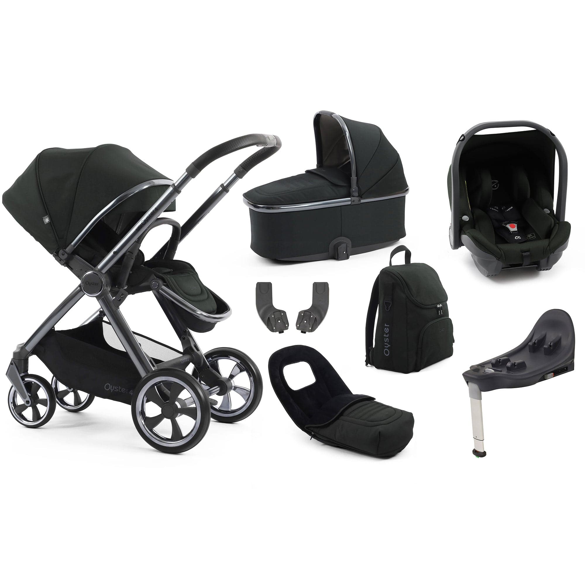 Oyster travel systems BabyStyle Oyster 4 Luxury Bundle - Black Olive 18157-BLO