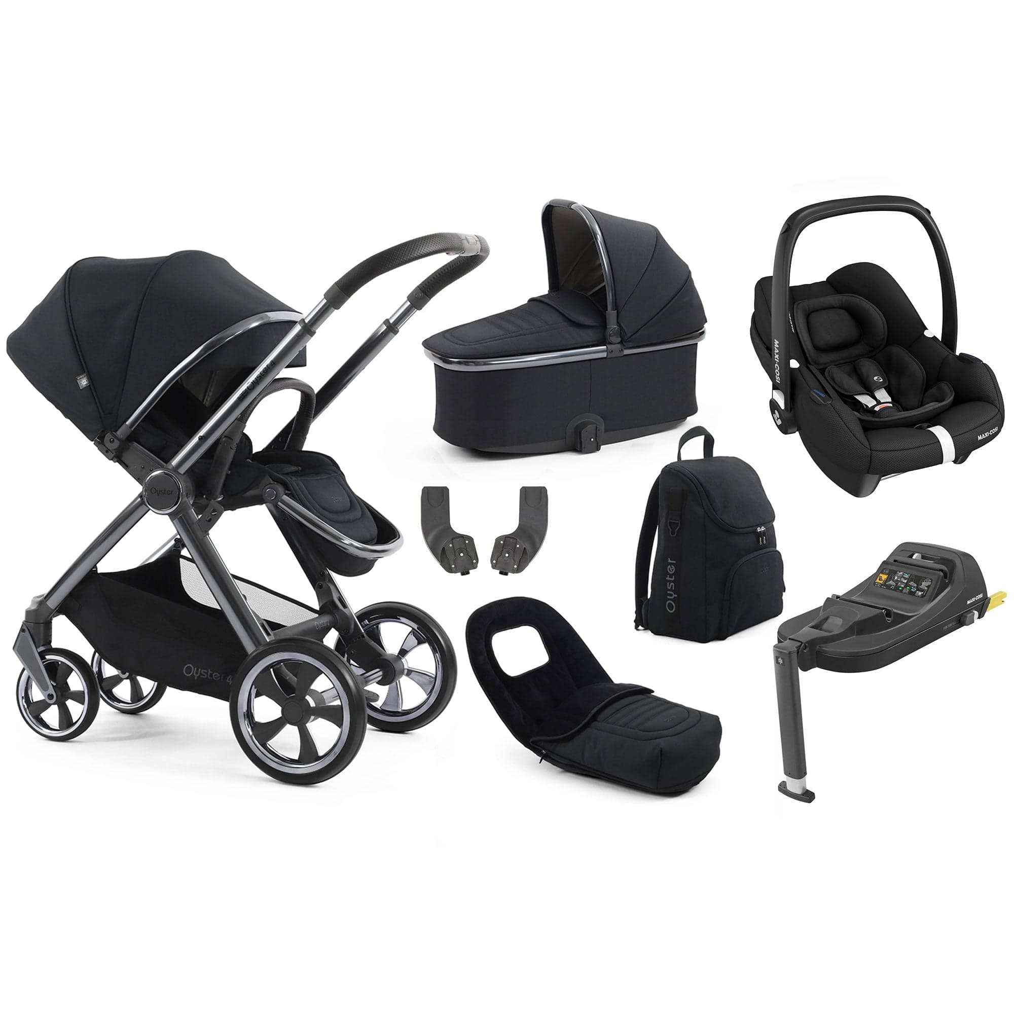Oyster travel systems BabyStyle Oyster 4 Luxury Bundle - Carbonite 18157-CAR-1