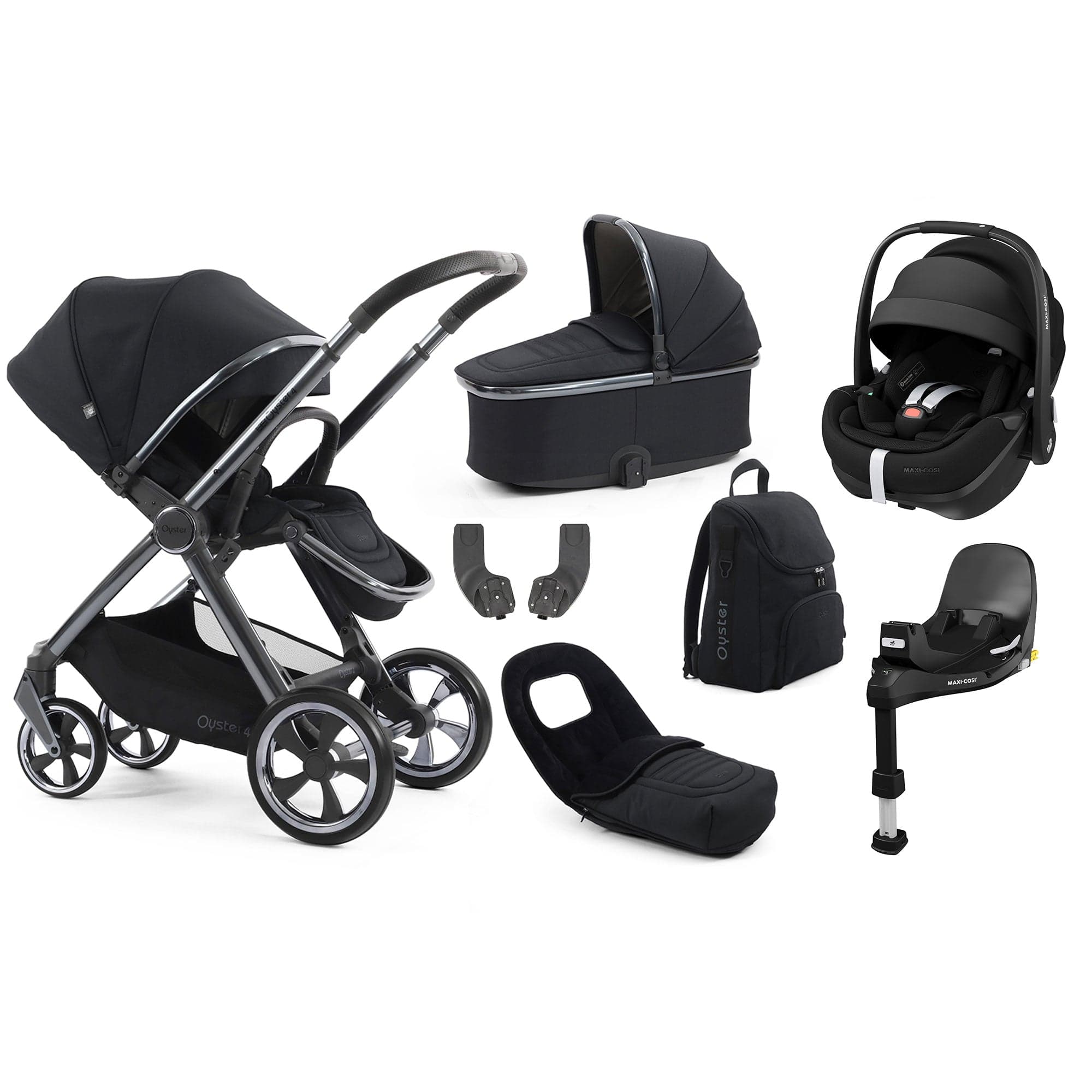 Oyster travel systems BabyStyle Oyster 4 Luxury Bundle - Carbonite 18157-CAR-2