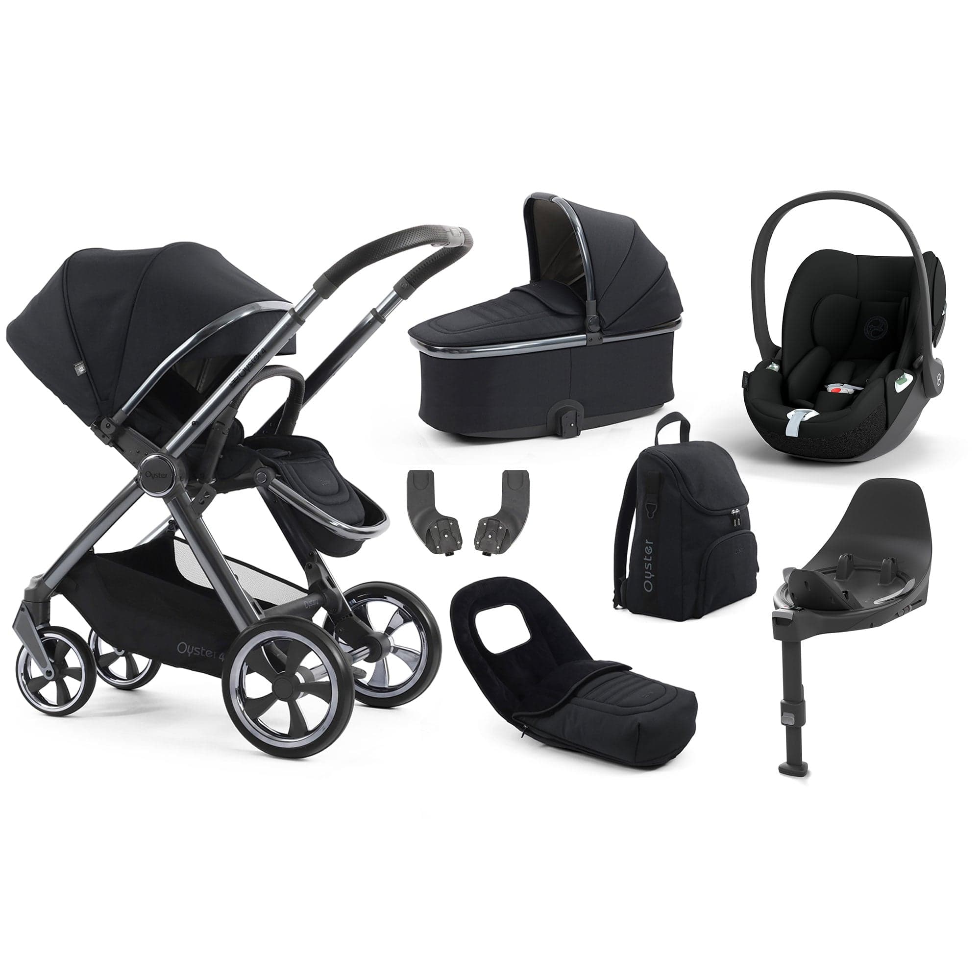 Oyster travel systems BabyStyle Oyster 4 Luxury Bundle - Carbonite 18157-CAR-3