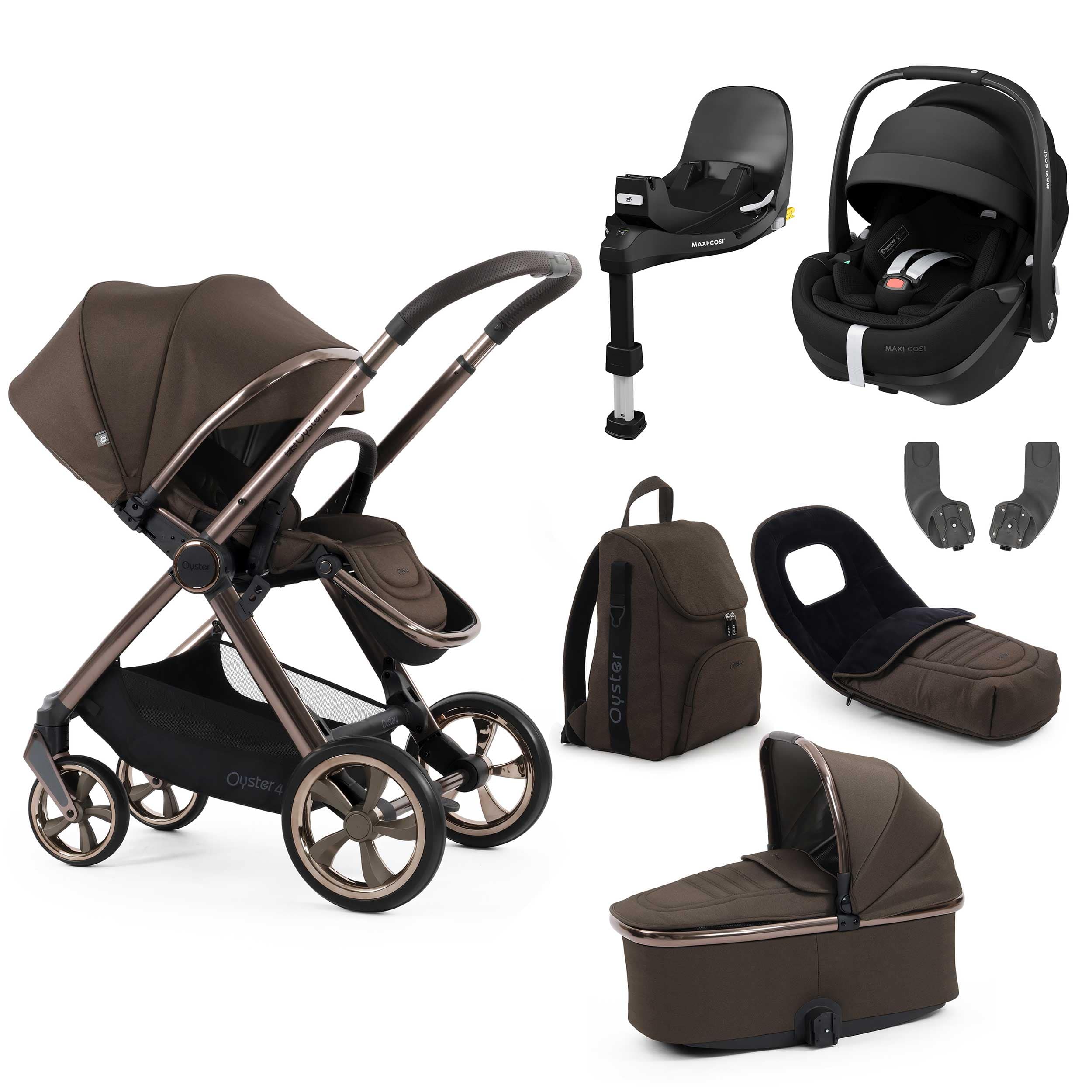 Oyster travel systems BabyStyle Oyster 4 Luxury Bundle - Chocolate Velvet 18157-CHO-2