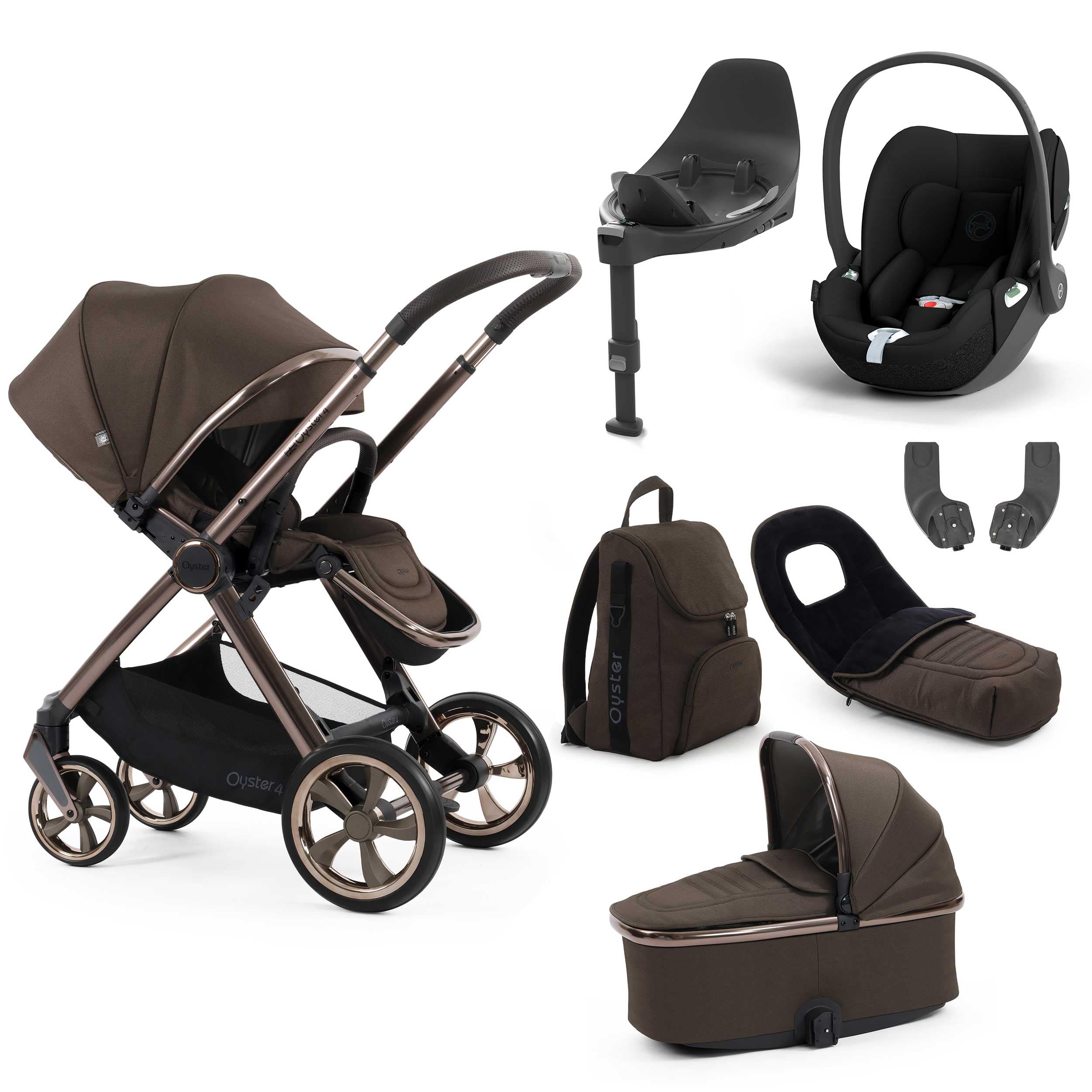 Oyster travel systems BabyStyle Oyster 4 Luxury Bundle - Chocolate Velvet 18157-CHO-3