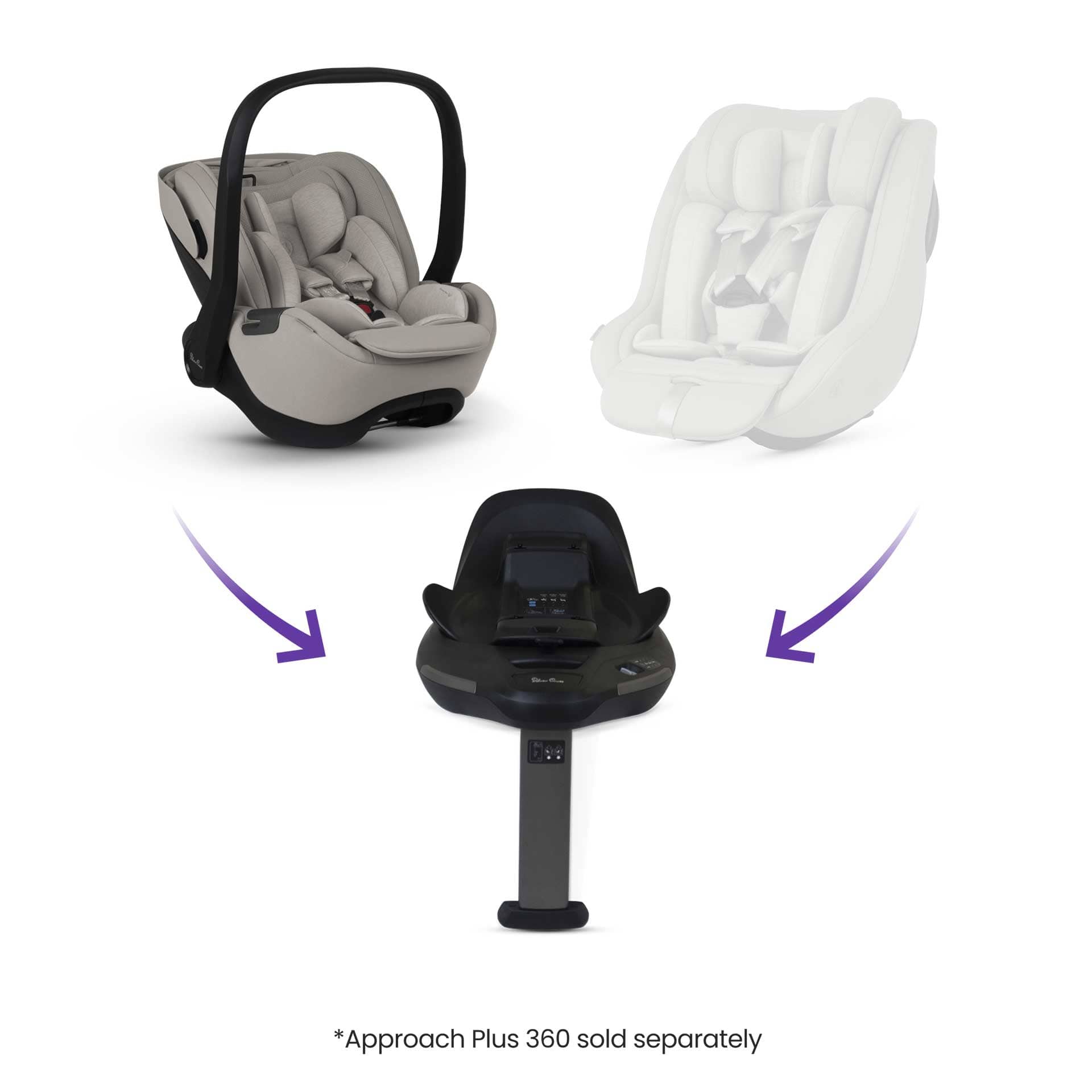 Silver Cross baby car seats Silver Cross Glide Plus 360 Car Seat - Natural Beige