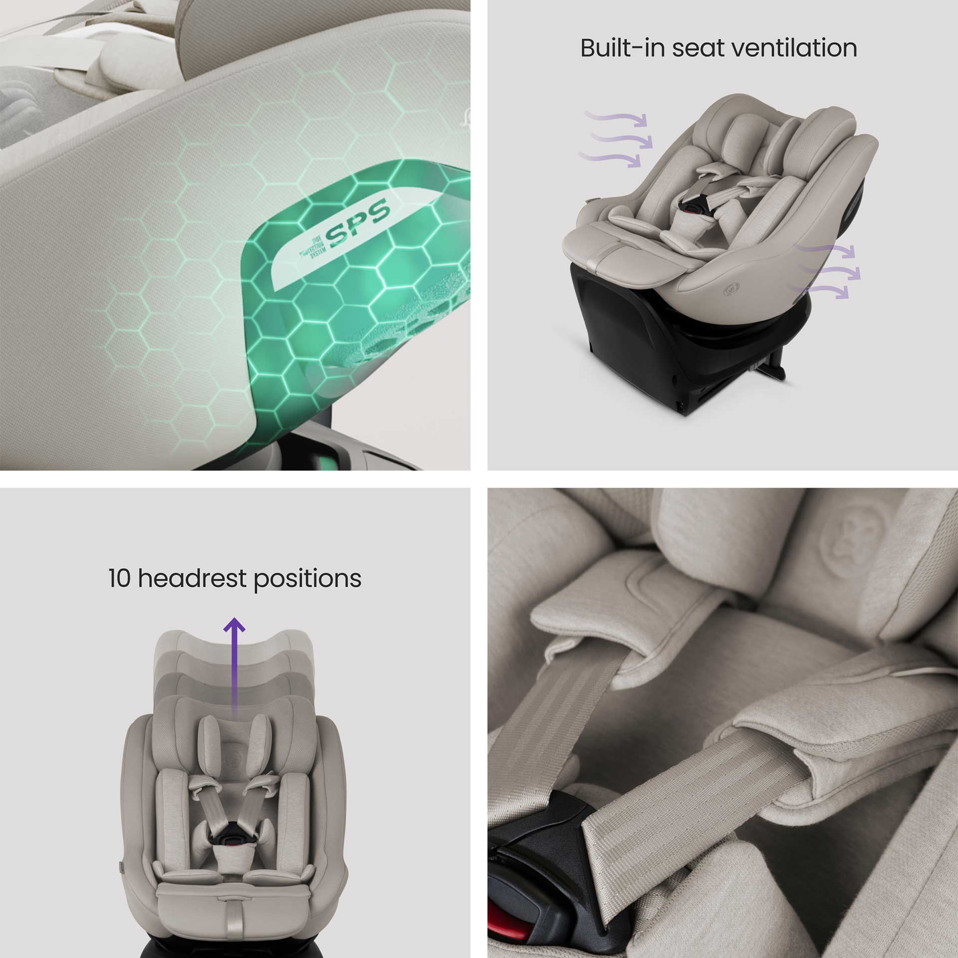 Silver Cross baby car seats Silver Cross Plus 360 Family Bundle - Natural Taupe 19163-GL-AP-NT