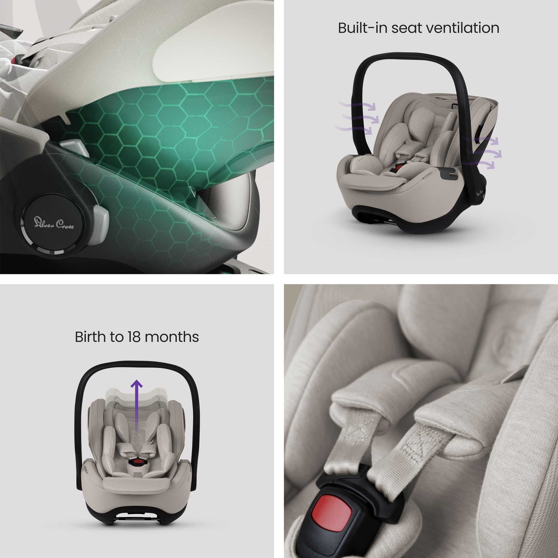 Silver Cross baby car seats Silver Cross Plus 360 Family Bundle - Natural Taupe 19163-GL-AP-NT