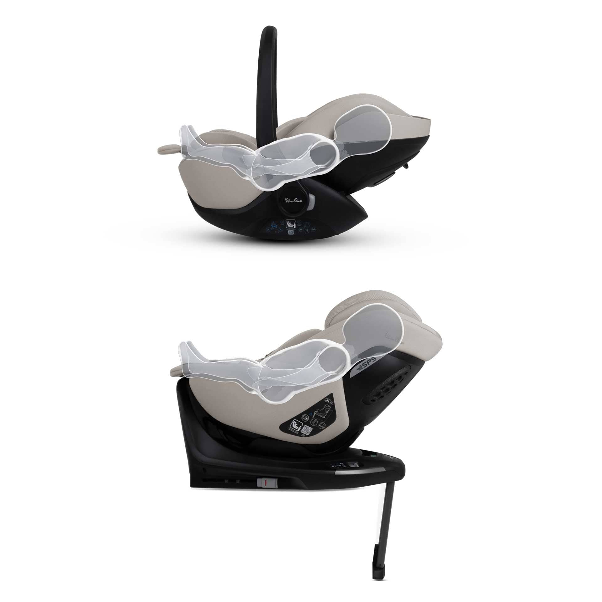 Silver Cross baby car seats Silver Cross Plus 360 Family Bundle - Natural Taupe 19163-GL-AP-NT