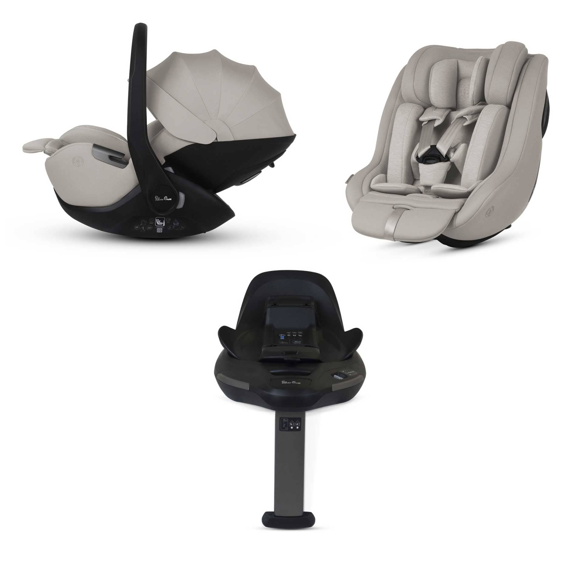 Silver Cross baby car seats Silver Cross Plus 360 Family Bundle - Natural Taupe 19163-GL-AP-NT