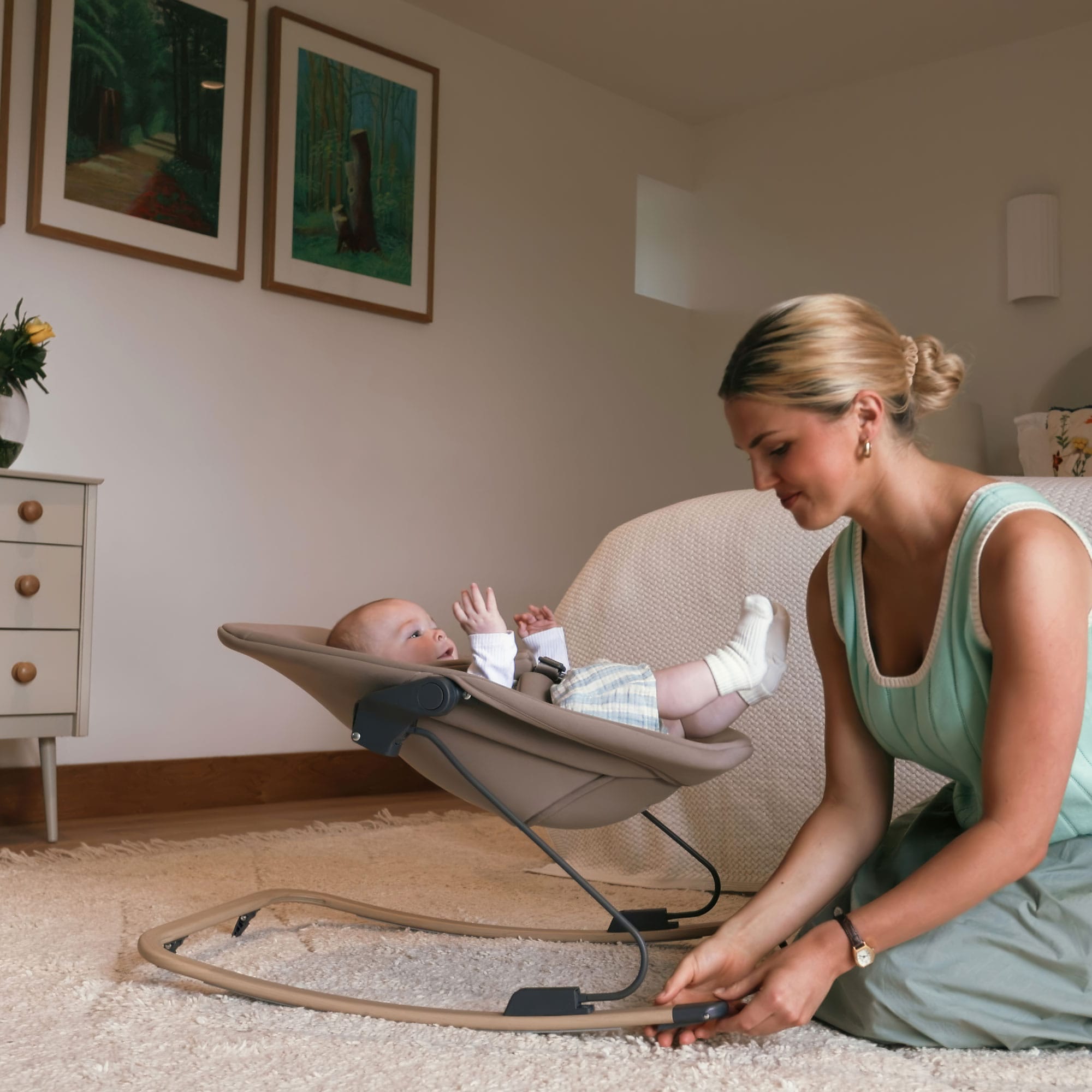 Silver Cross baby highchairs Silver Cross Nest & Nurture Highchair 4 in 1 Highchair - Biscuit SX7052.BS
